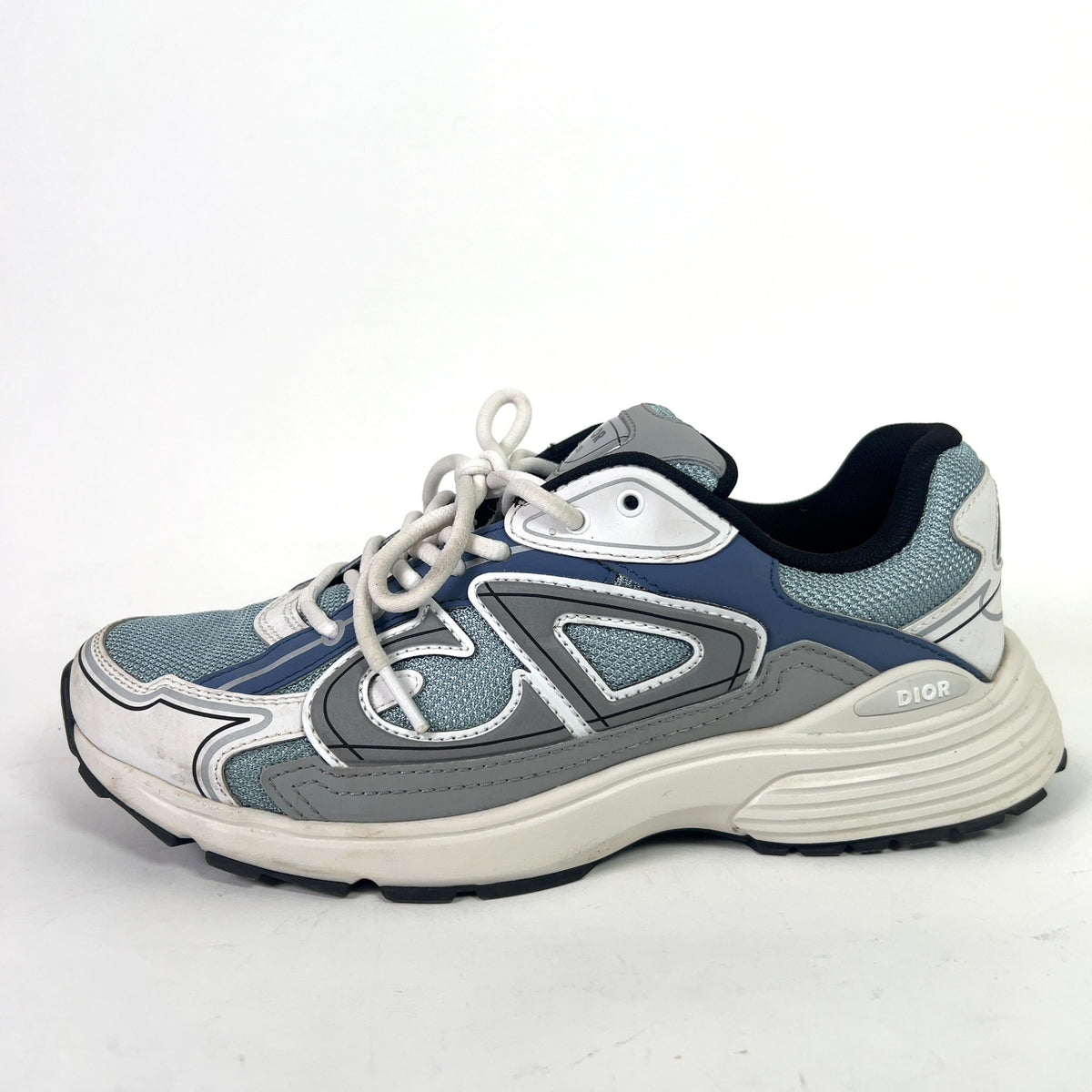 Dior B30 Blue/White Mesh Microfiber Low-Top Sneakers
