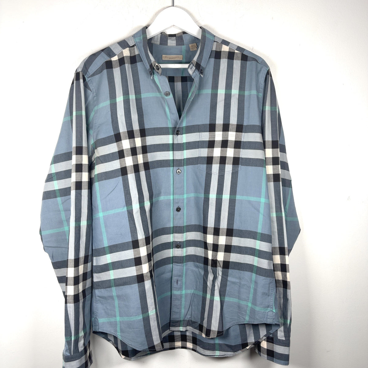 Burberry Plaid Button-Up Shirt