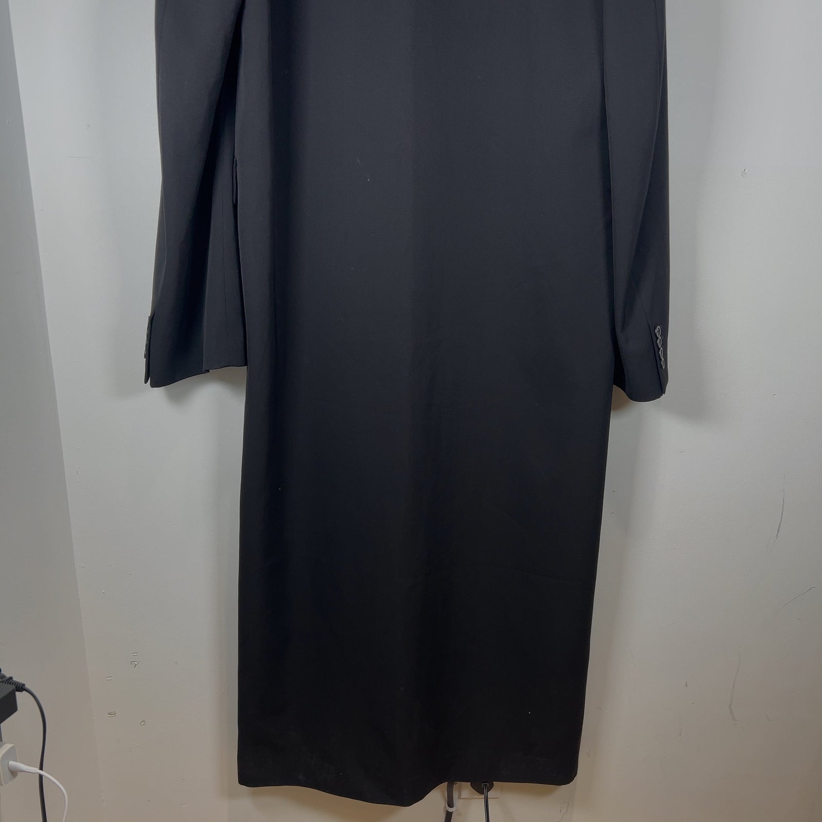 Balenciaga Barathea Black Duster Trench Coat