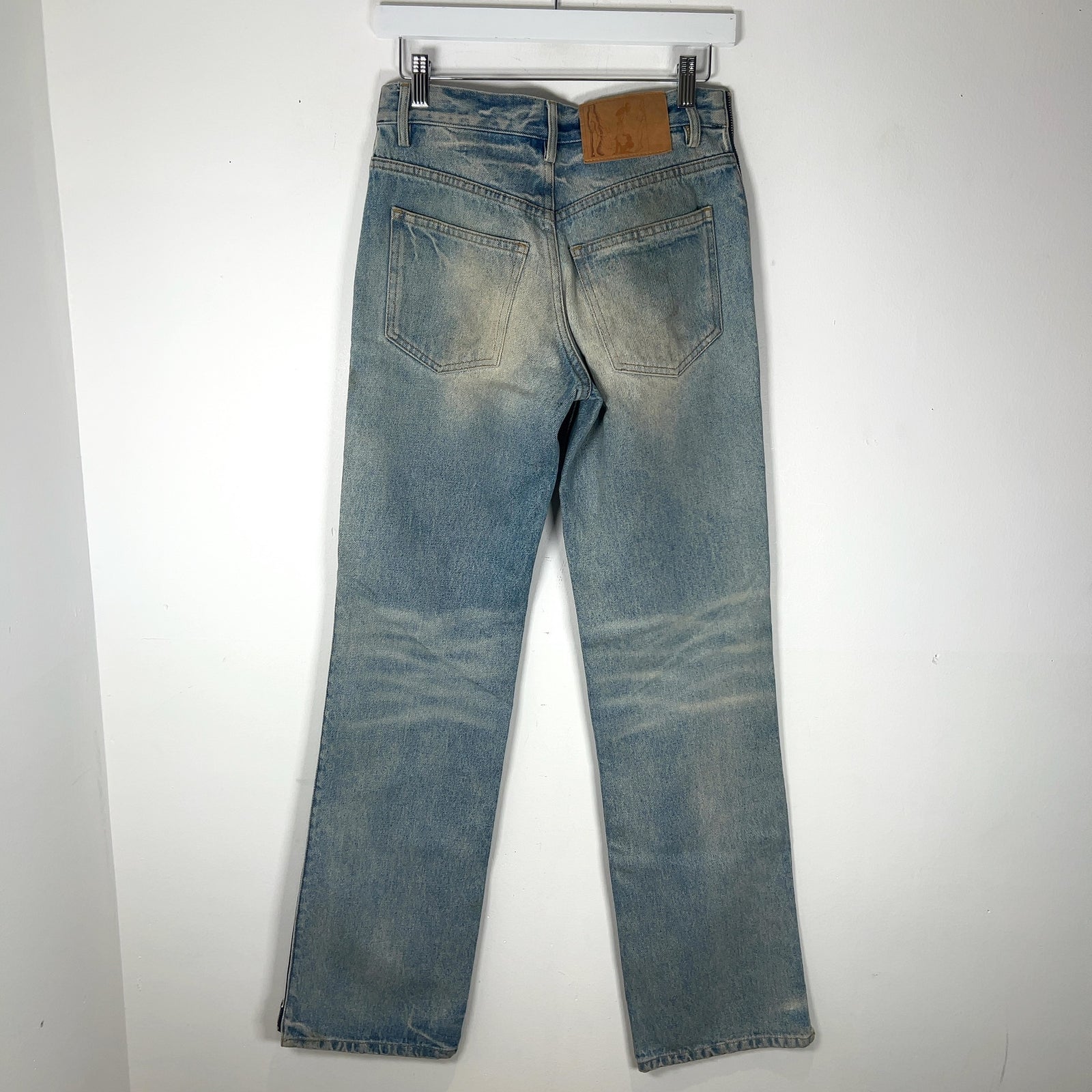Martine Rose Light Wash Side Zip Jeans