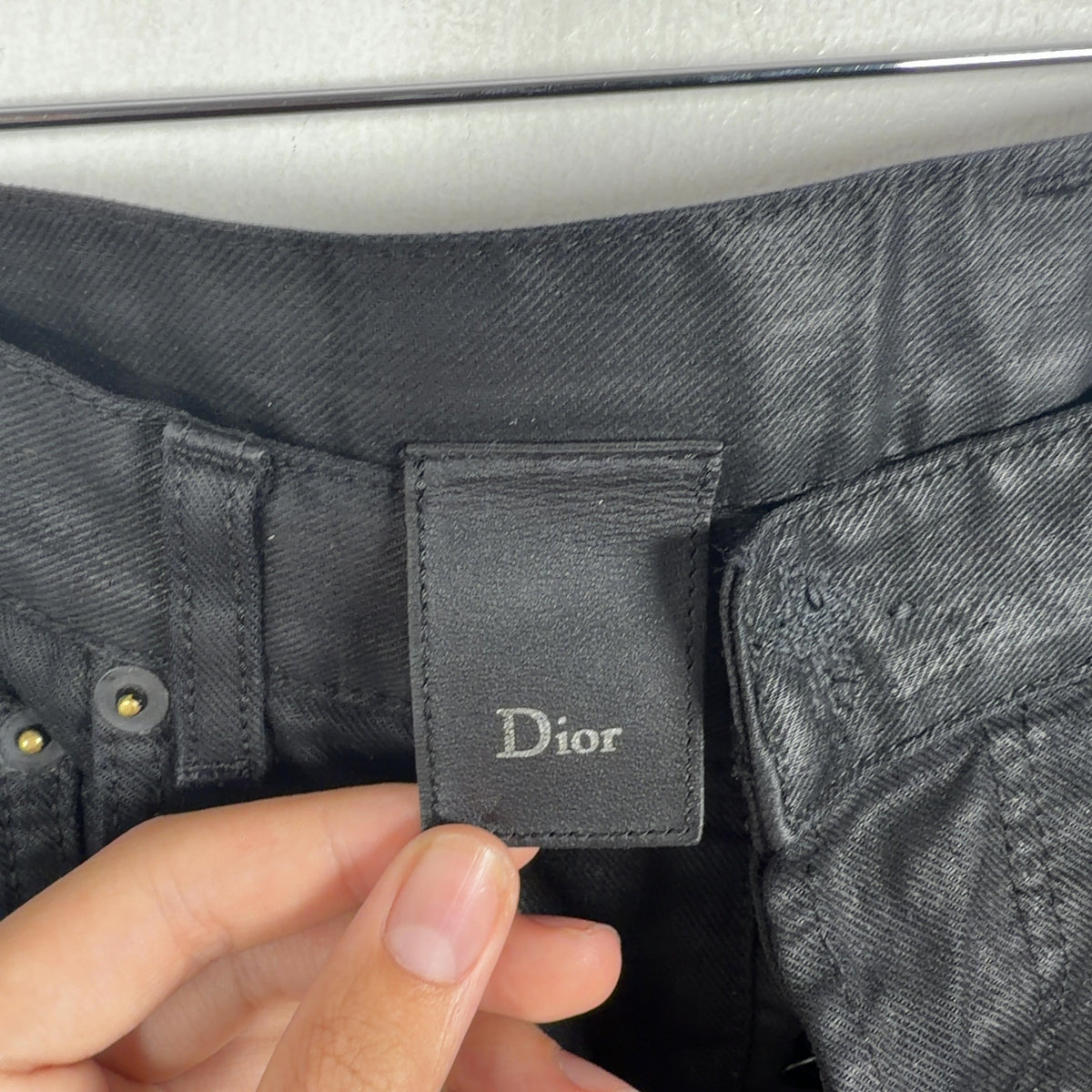 Dior AW11 KVA Resin Coated Straight Jeans