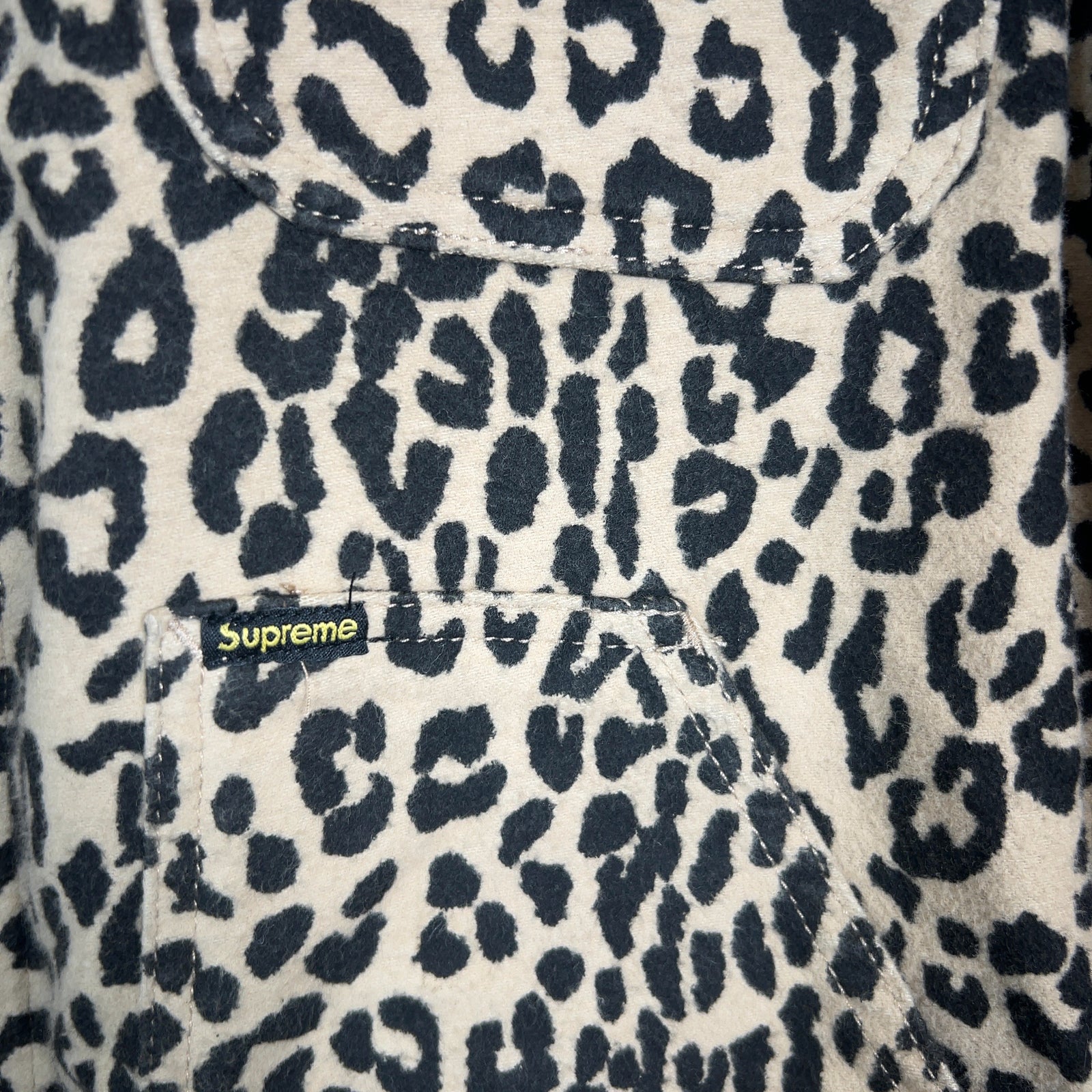 Supreme Leopard Zip-Up Work Light Jacket