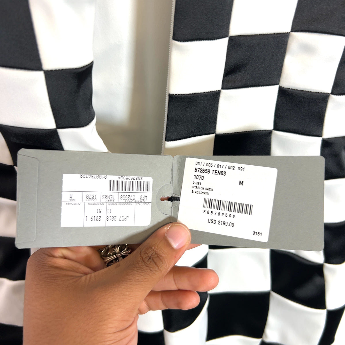 Balenciaga 3D Check Dress
