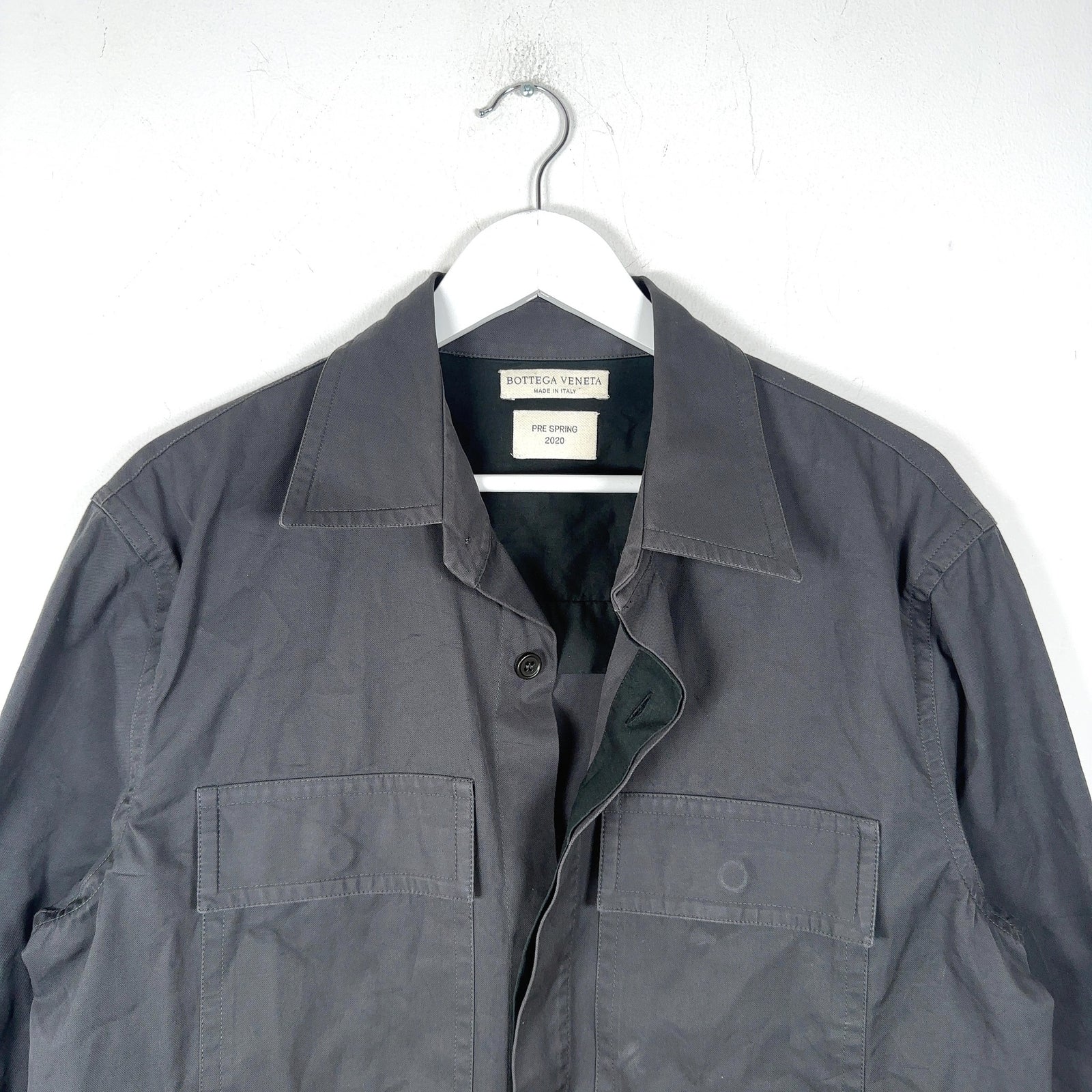 Bottega Veneta Multi-Pocket Military Patch Button-Up Shirt