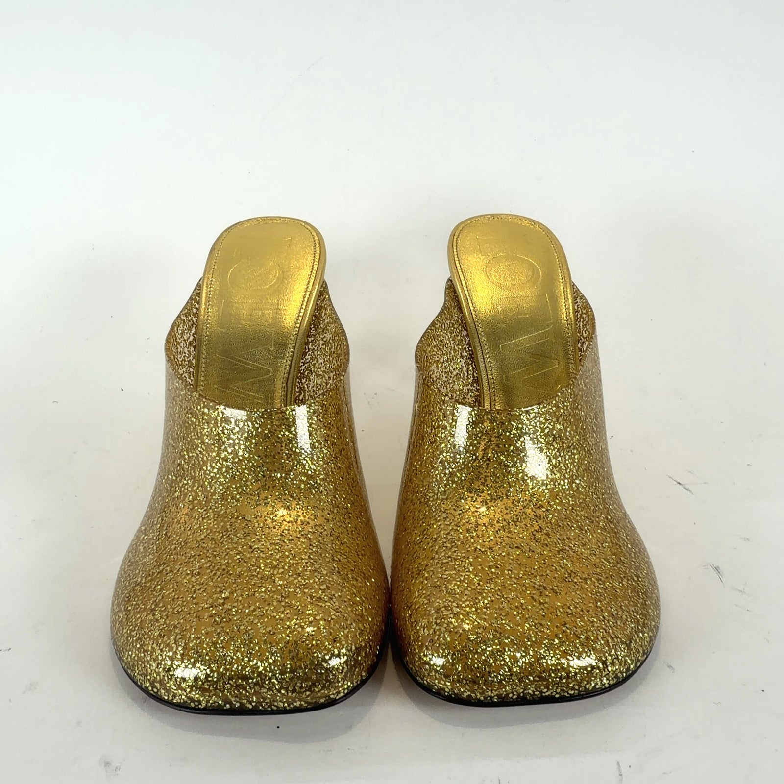 Loewe Gold Glitter Toy Heels