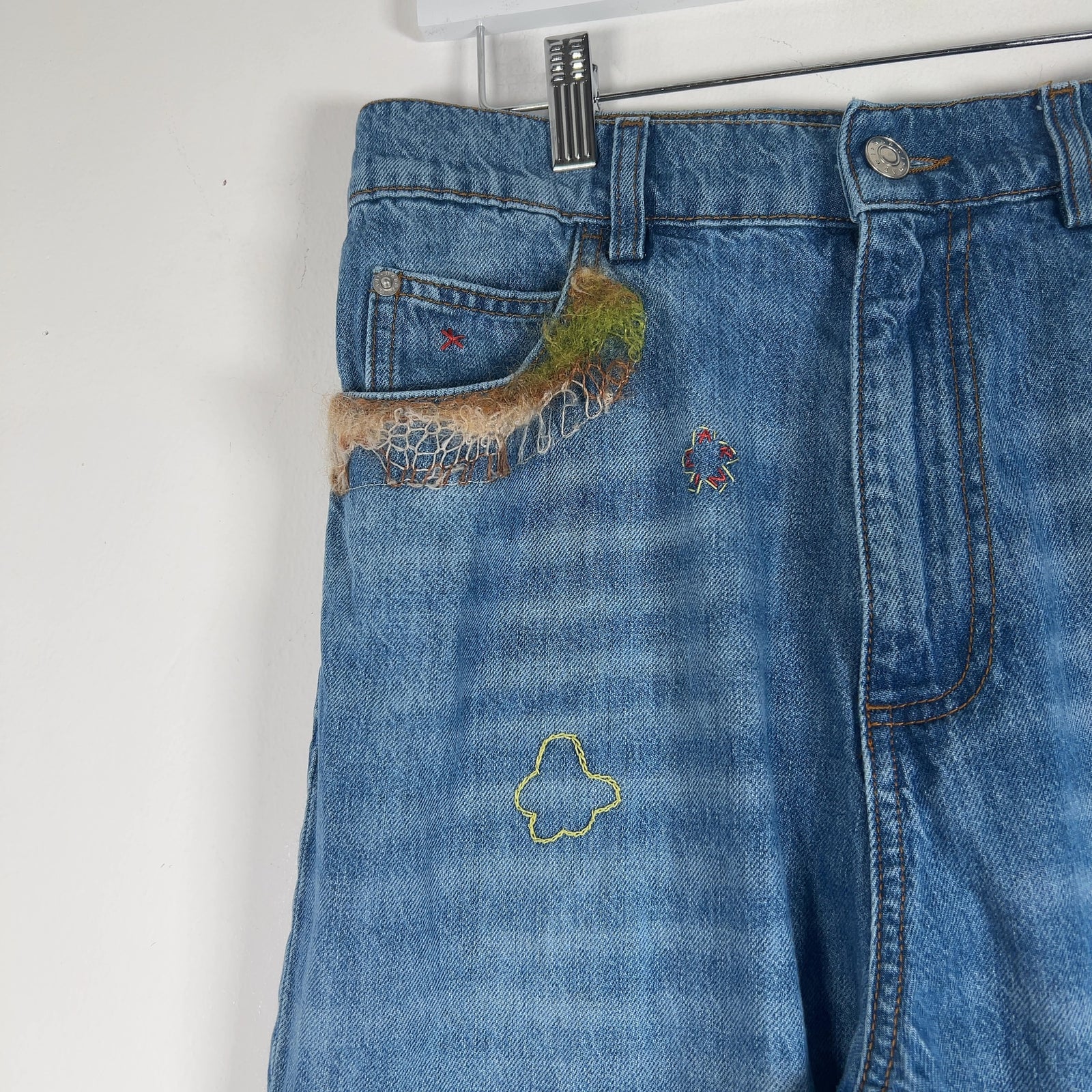 Marni Mohair Patchwork Denim Jeans