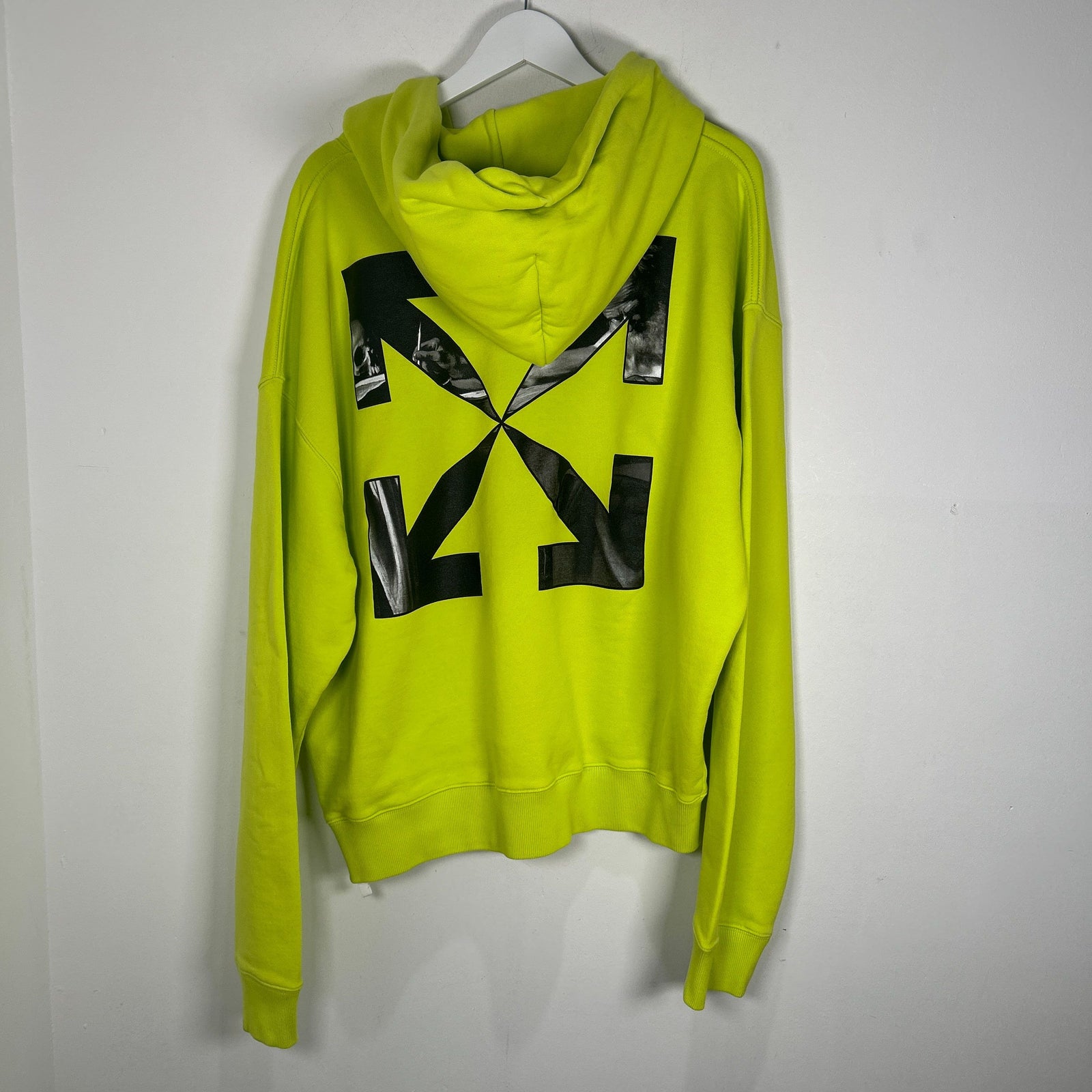 Off-White Green 'Public Television' Hoodie Size XXL