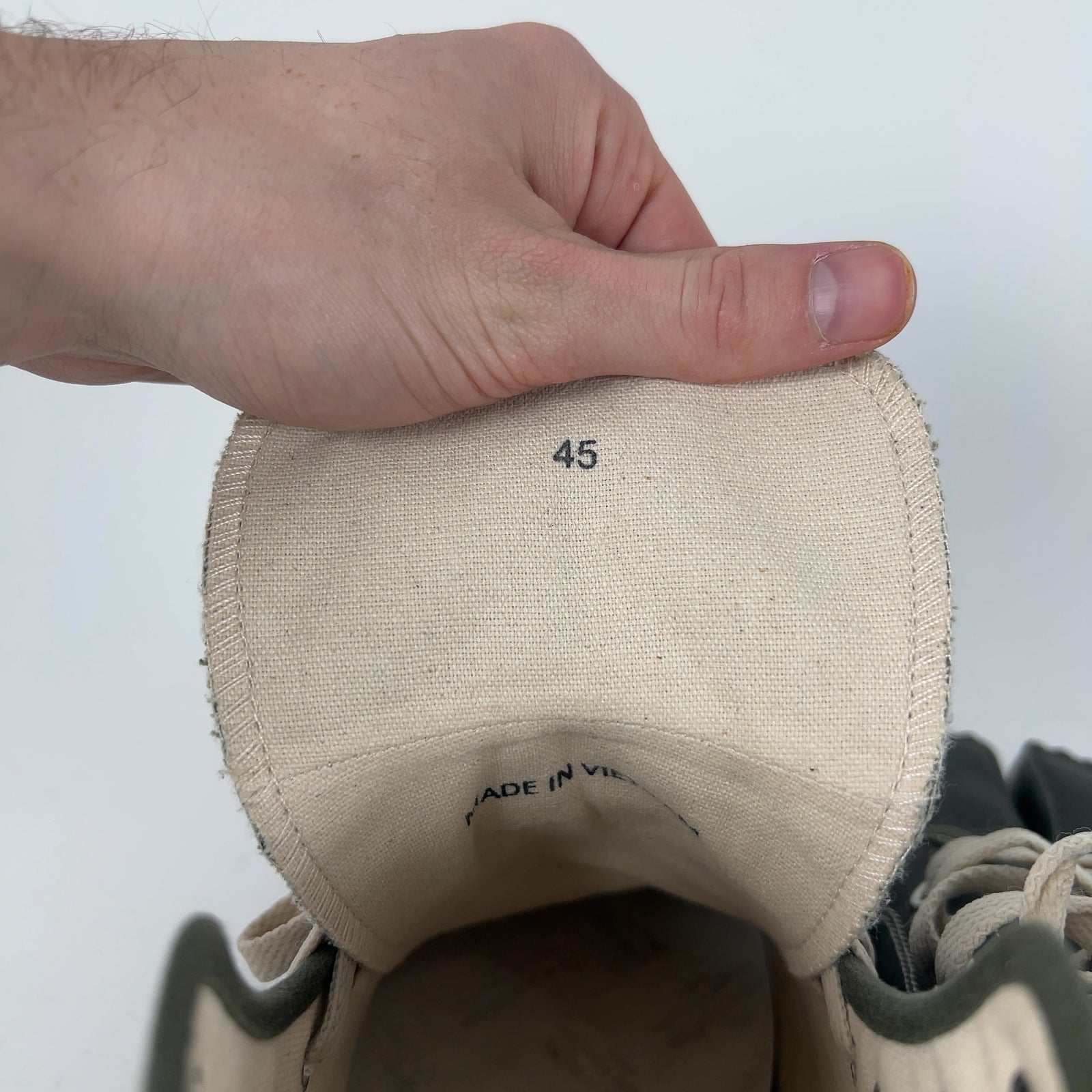 Maison Margiela Canvas Tabi Hightop Sneakers