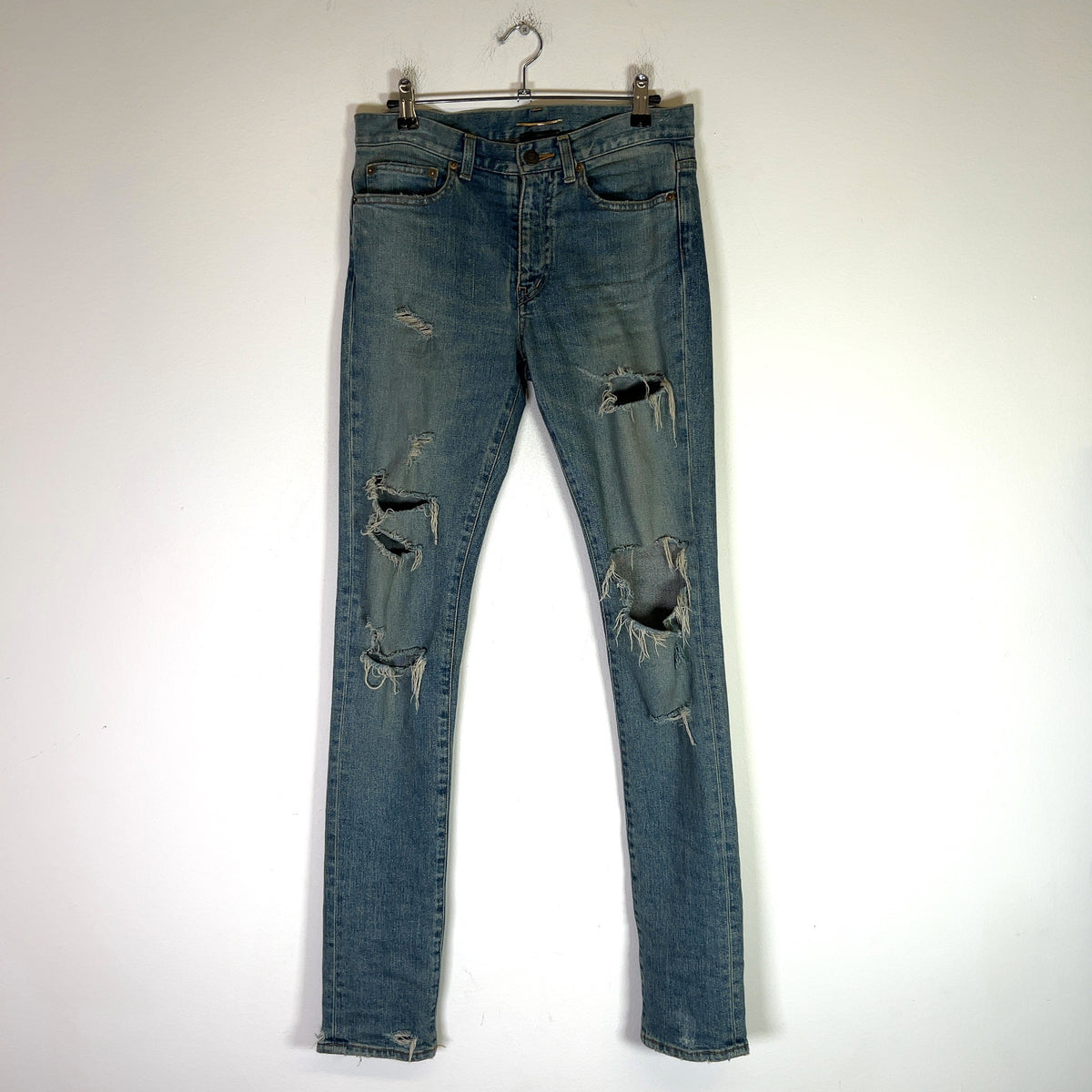 Saint Laurent Paris SS15 D05 Crash Denim Jeans