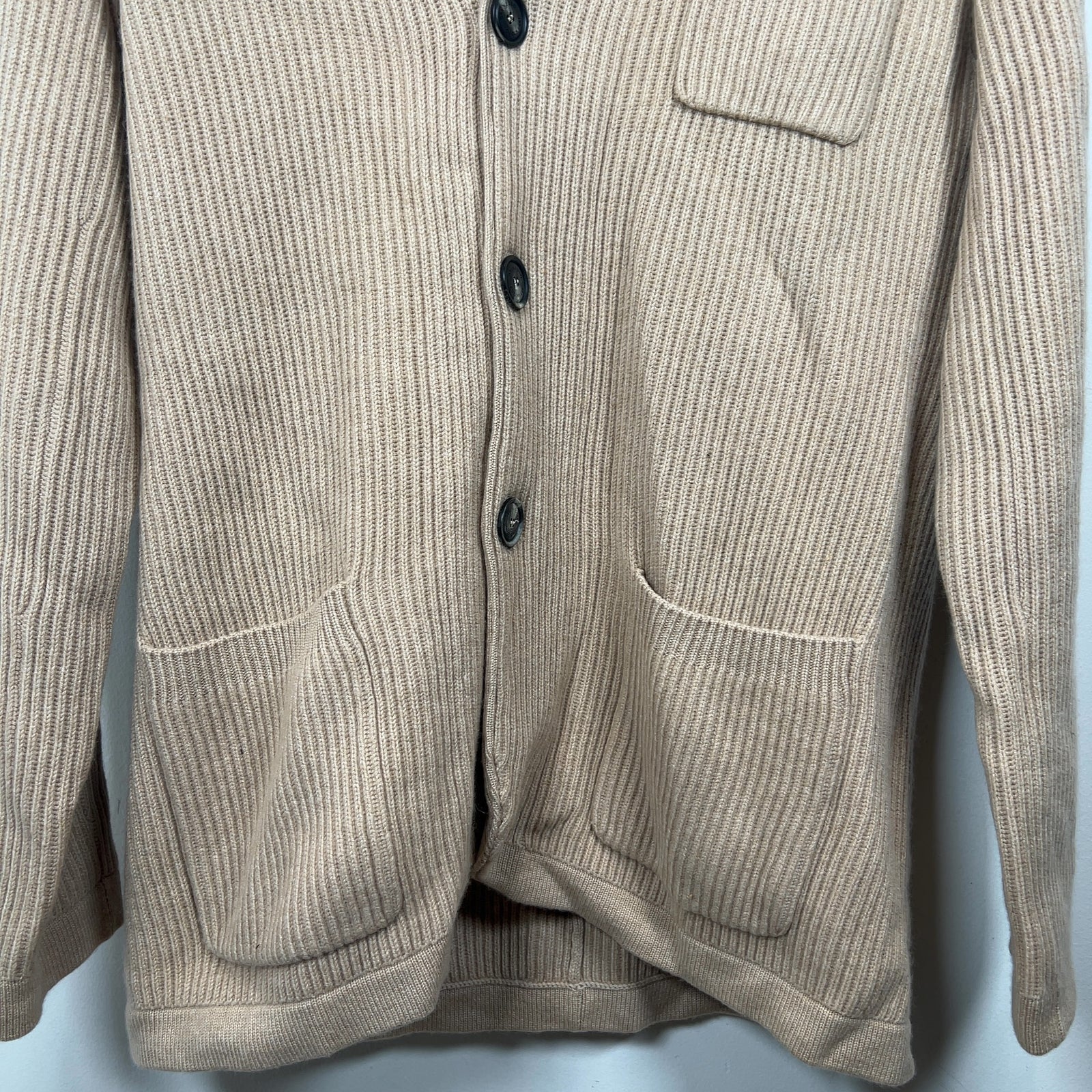 Brunello Cucinelli Ribbed Shawl Cashmere Cardigan Sweater