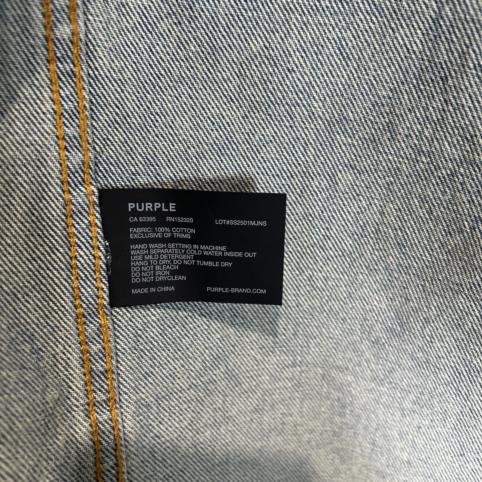 Purple Jeans Denim Overshirt Size Xl