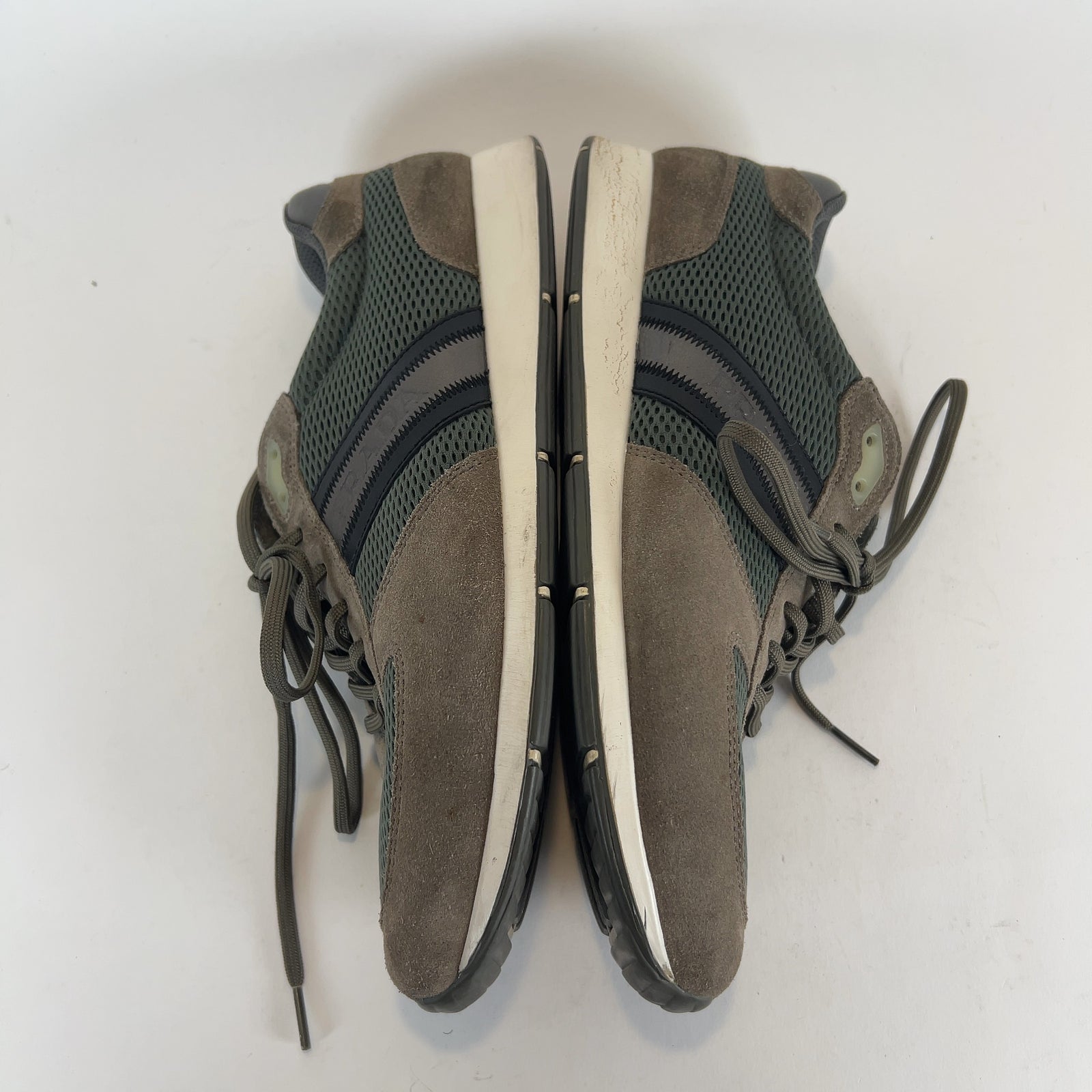 Prada Olive Mesh Lowtop Sneakers
