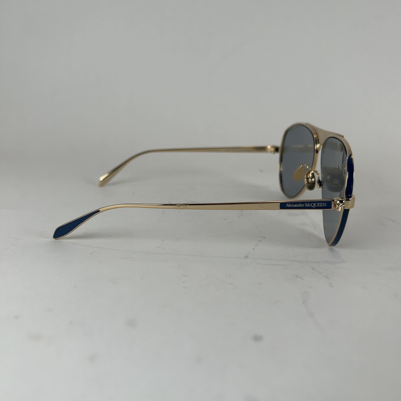 Alexander McQueen Enamel Aviator Sunglasses