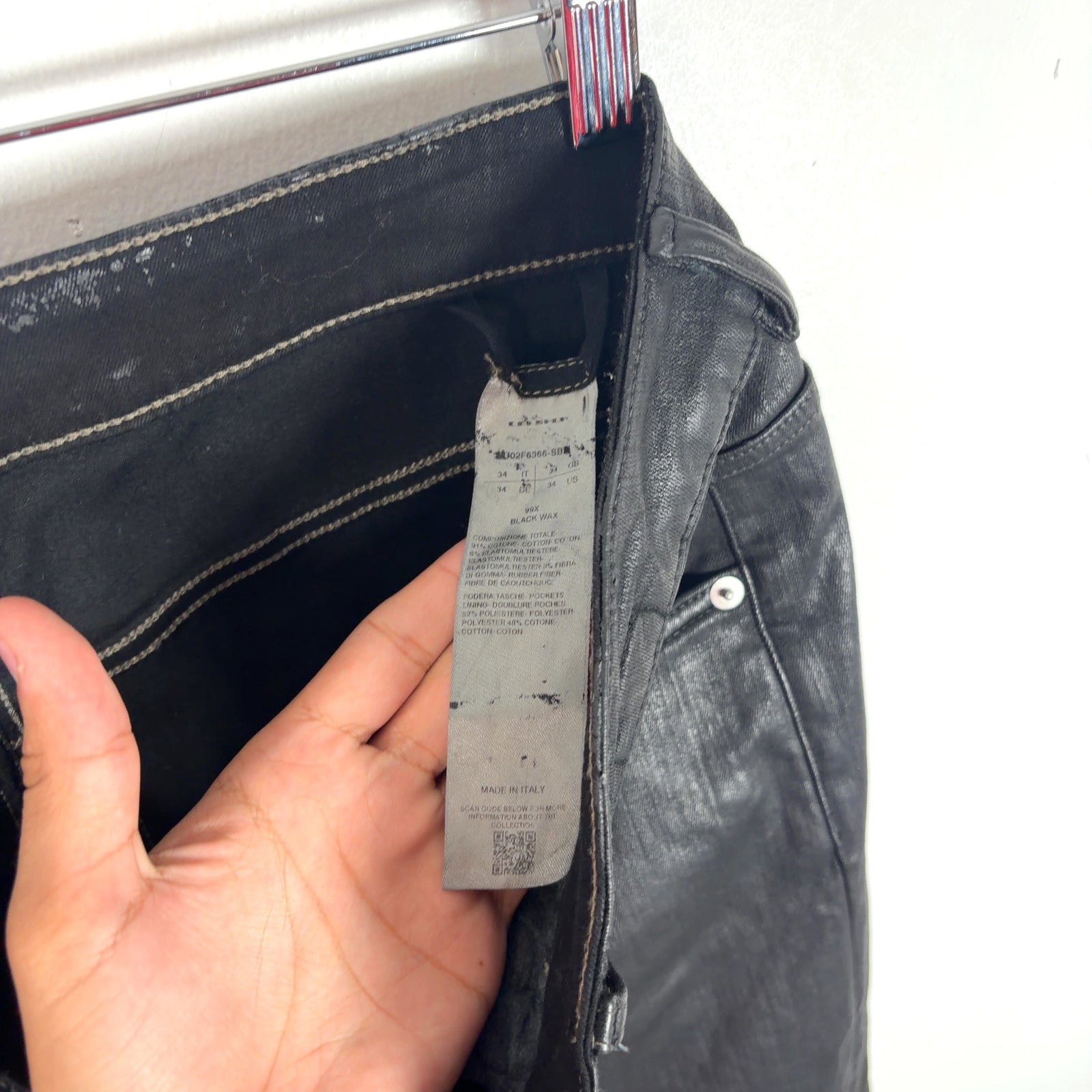 Rick Owens DRKSHDW Detroit Waxed Denim Jeans