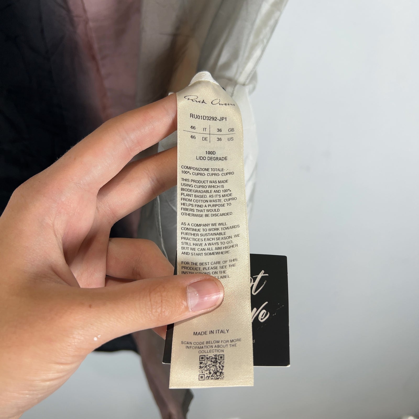 Rick Owens SS24 'Lido' Silk Degrade Button-Up Shirt