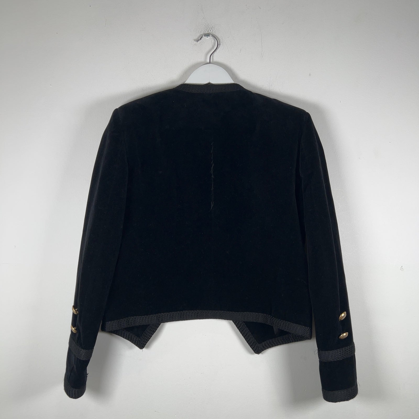 Saint Laurent FW16 Double Breasted Velour Short Blazer Jacket Size S