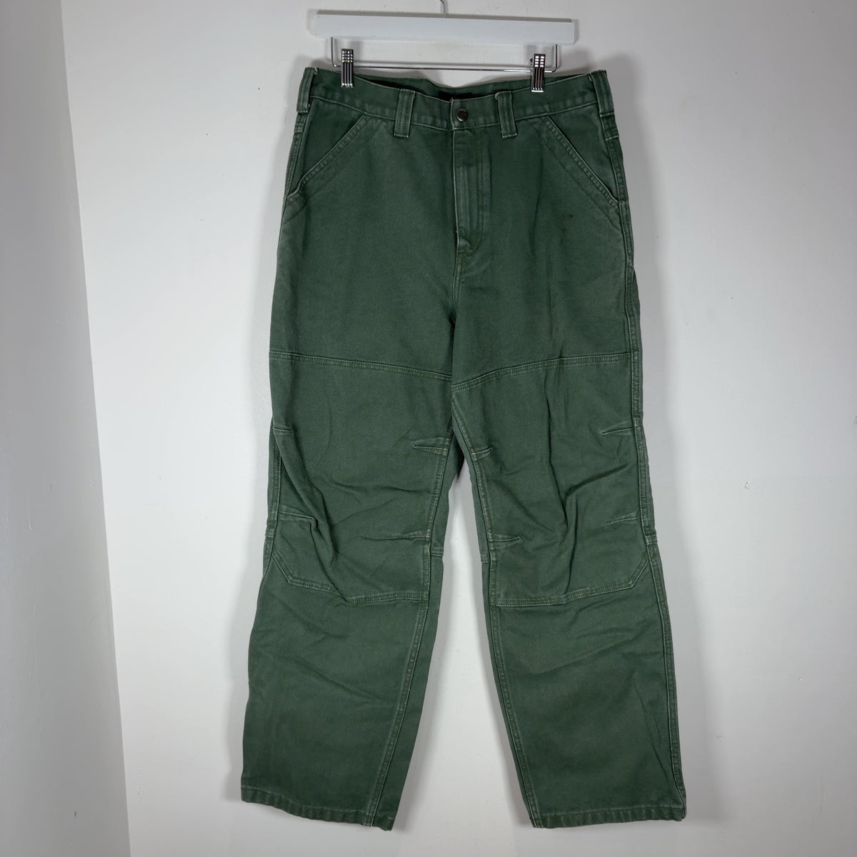 Stussy Green Canvas Double Knee Pants