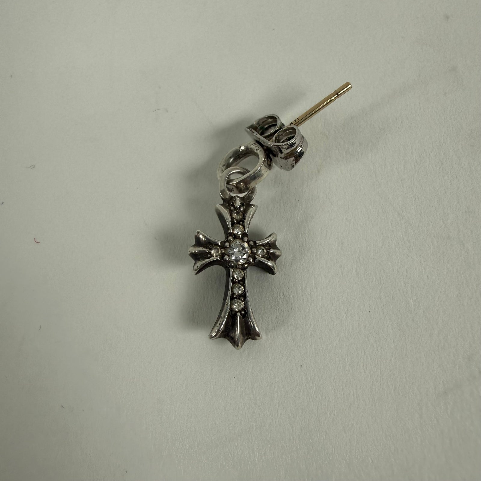 Chrome Hearts Pave Diamond .925 Baby Fat Earring