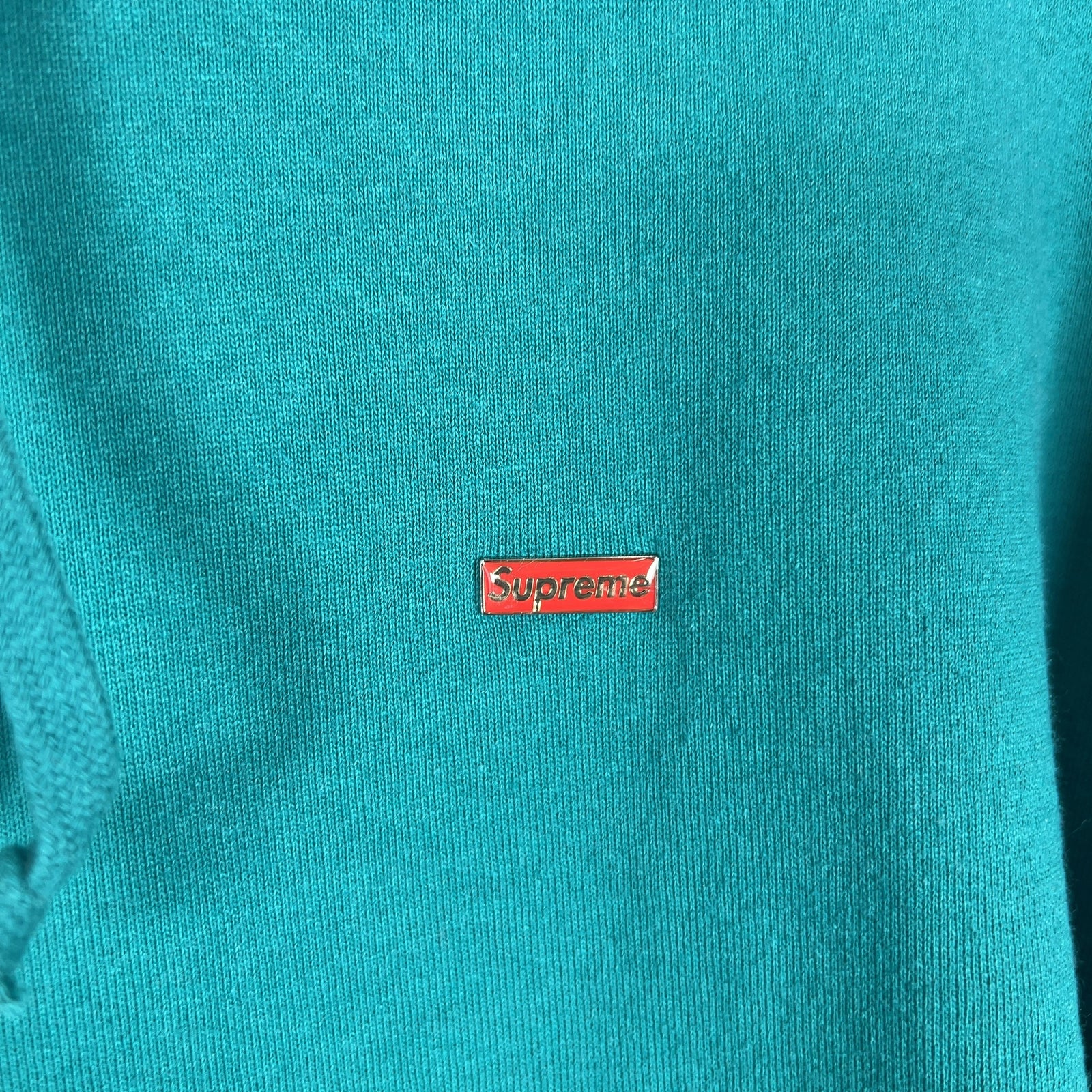 Supreme Enamel Small Box Logo Teal Hoodie