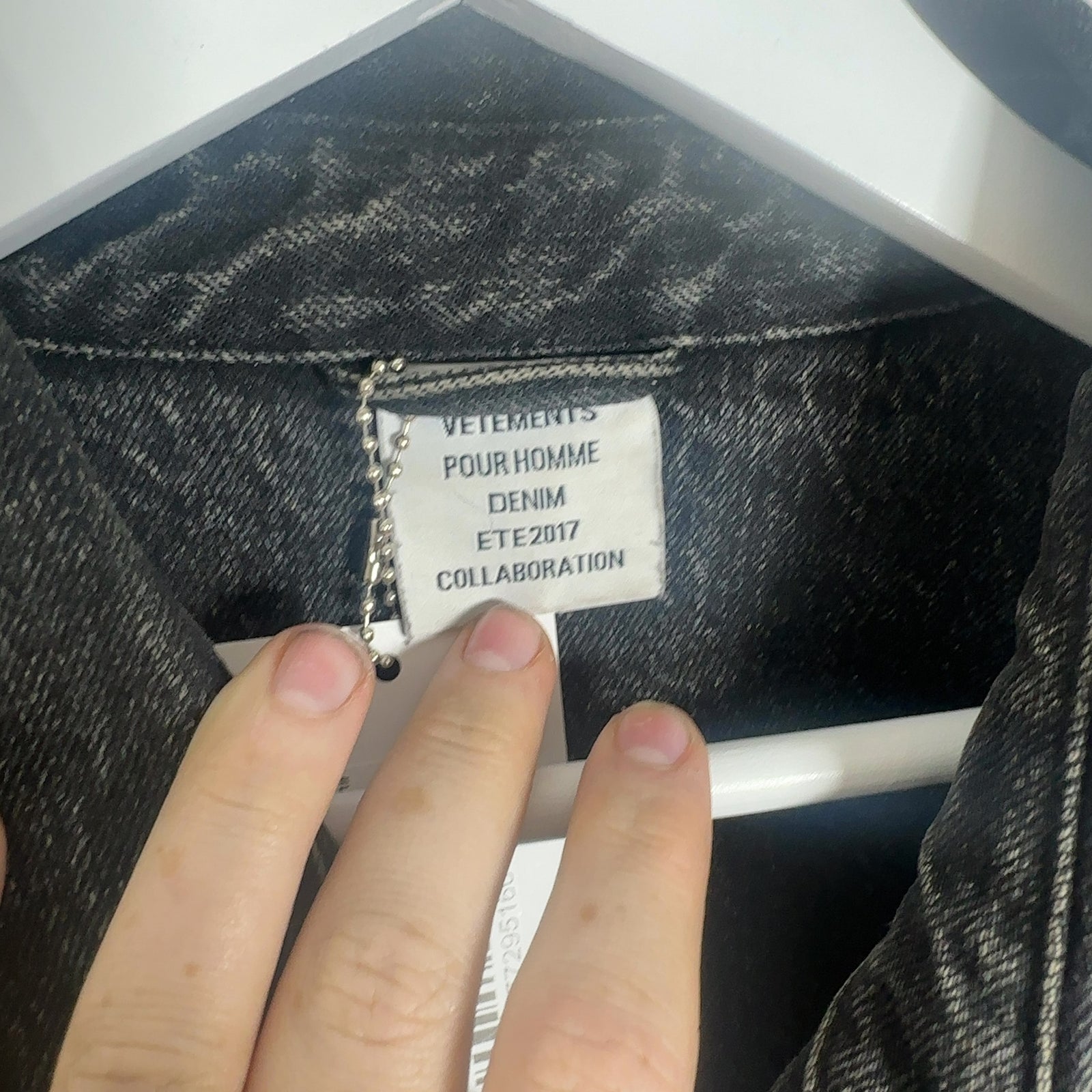 Vetements x Levi's Black Washed Denim Shirt Size 7XL