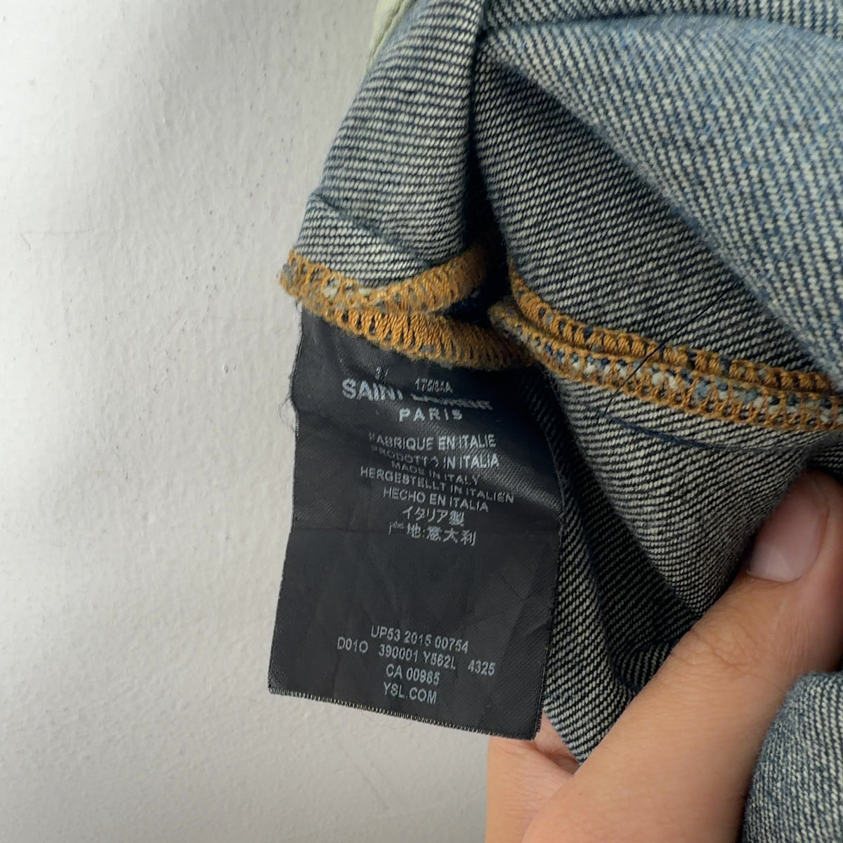 Saint Laurent AW15 D01 Raw Skinny Jeans