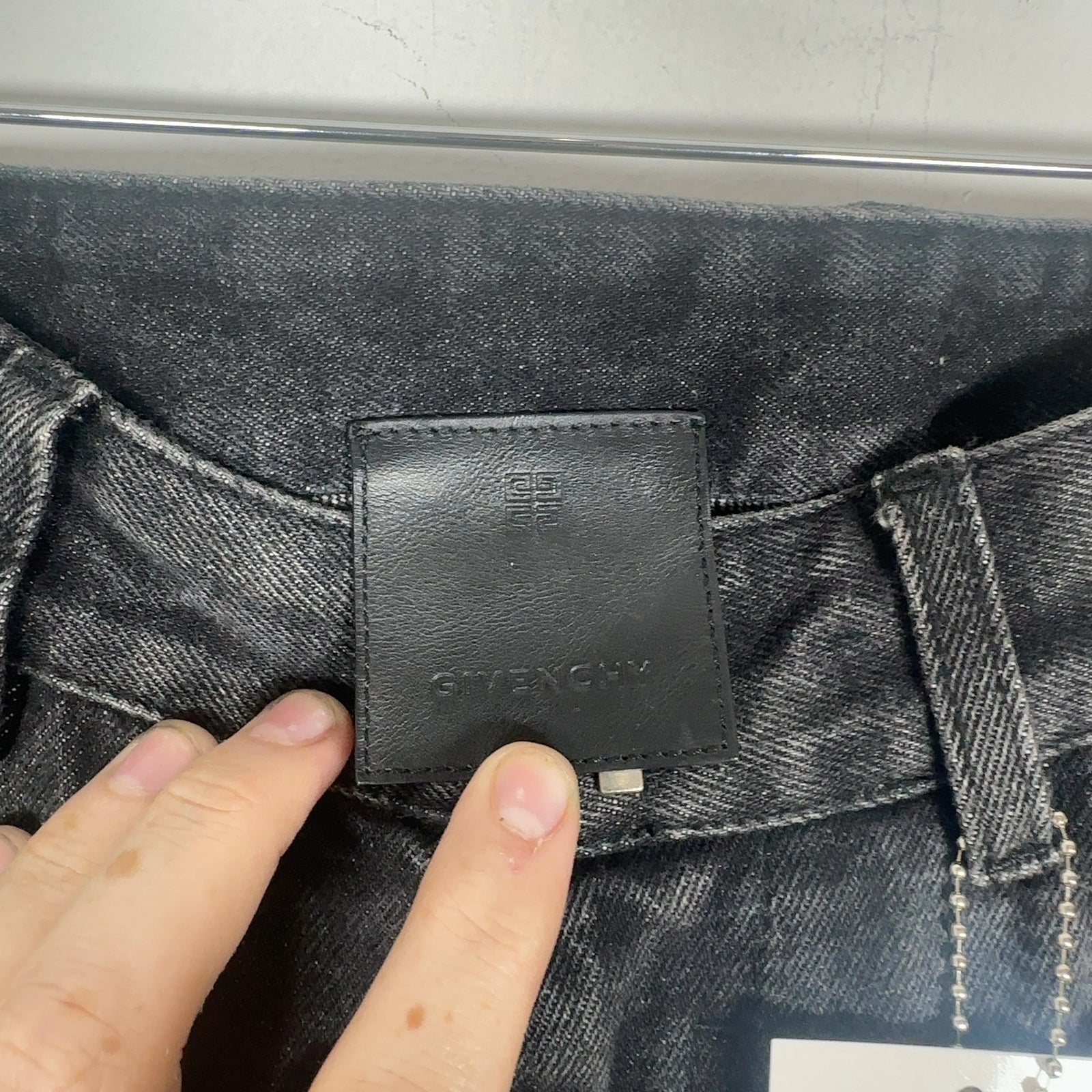 Givenchy Black Wash Cargo Zipper Jeans Size 30