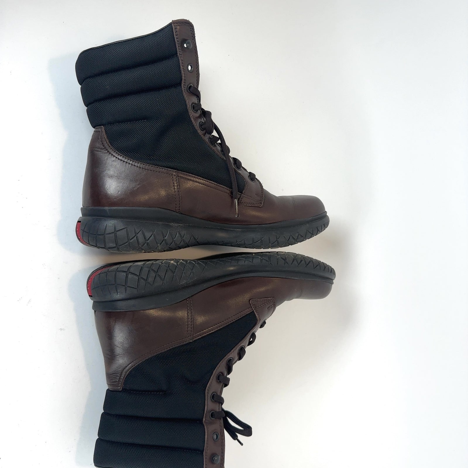 Prada Leather 'Cup' Hightop Sneakers
