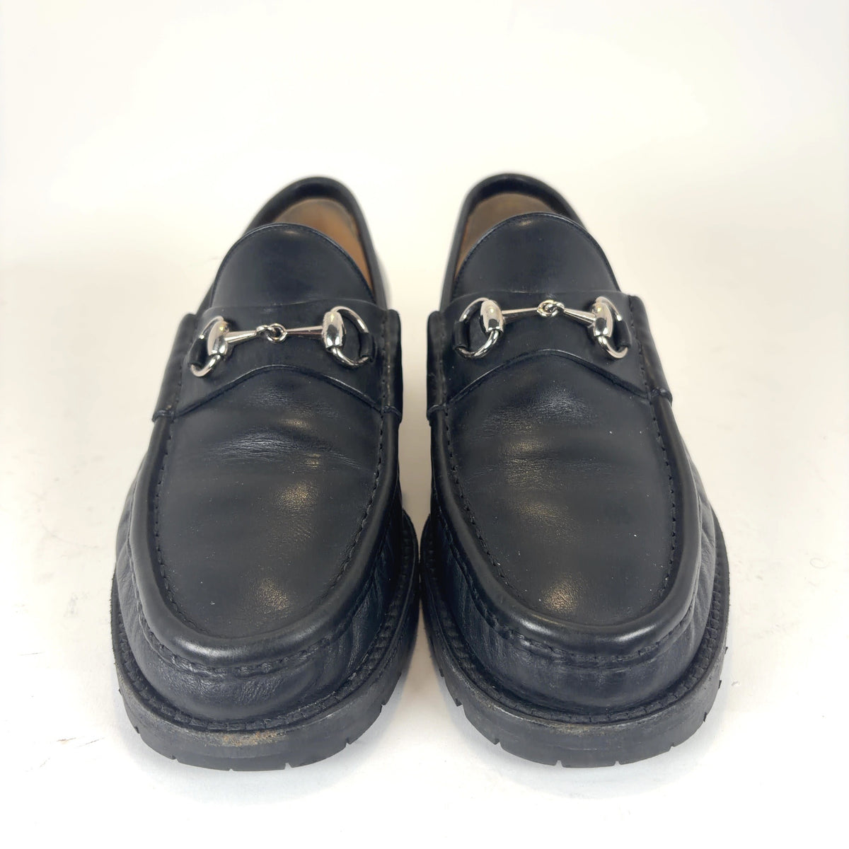 Gucci Lug Horsebit Black Loafer
