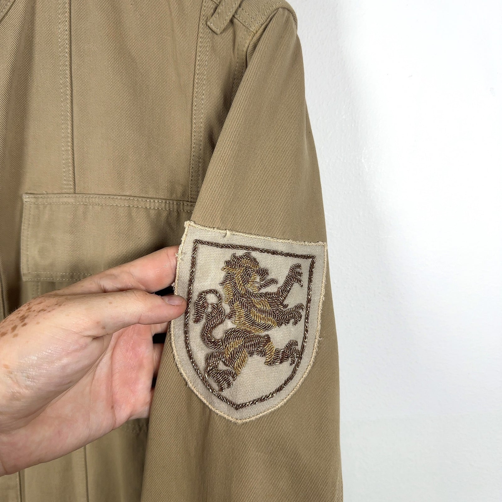 Balmain 'Sahara' Embroidered Patch Jacket
