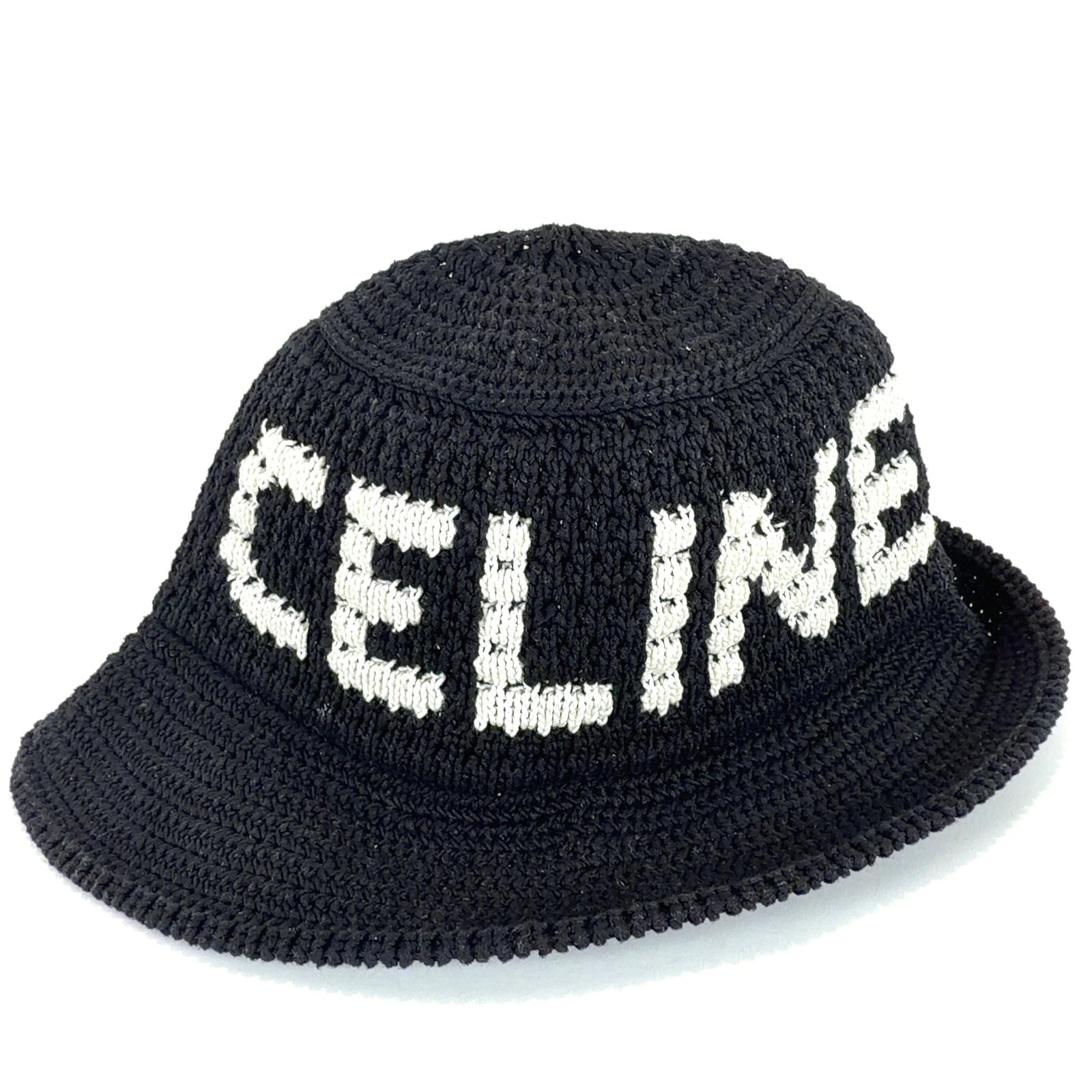 Celine Knitted Logo Bucket Hat