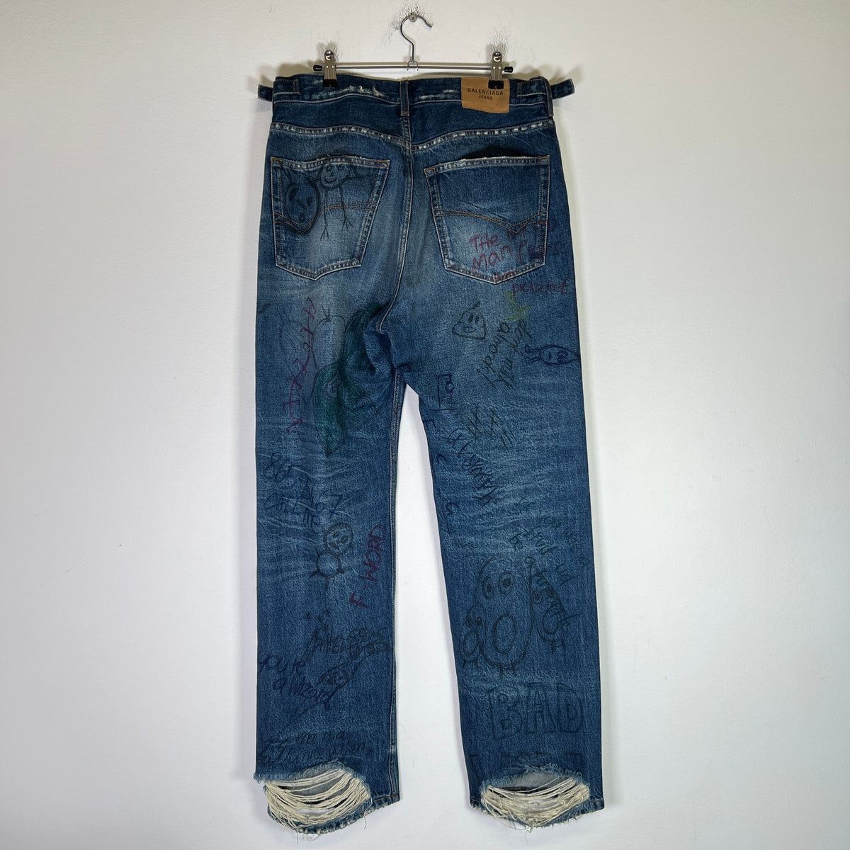 Balenciaga AW21 Scribble Denim Jeans