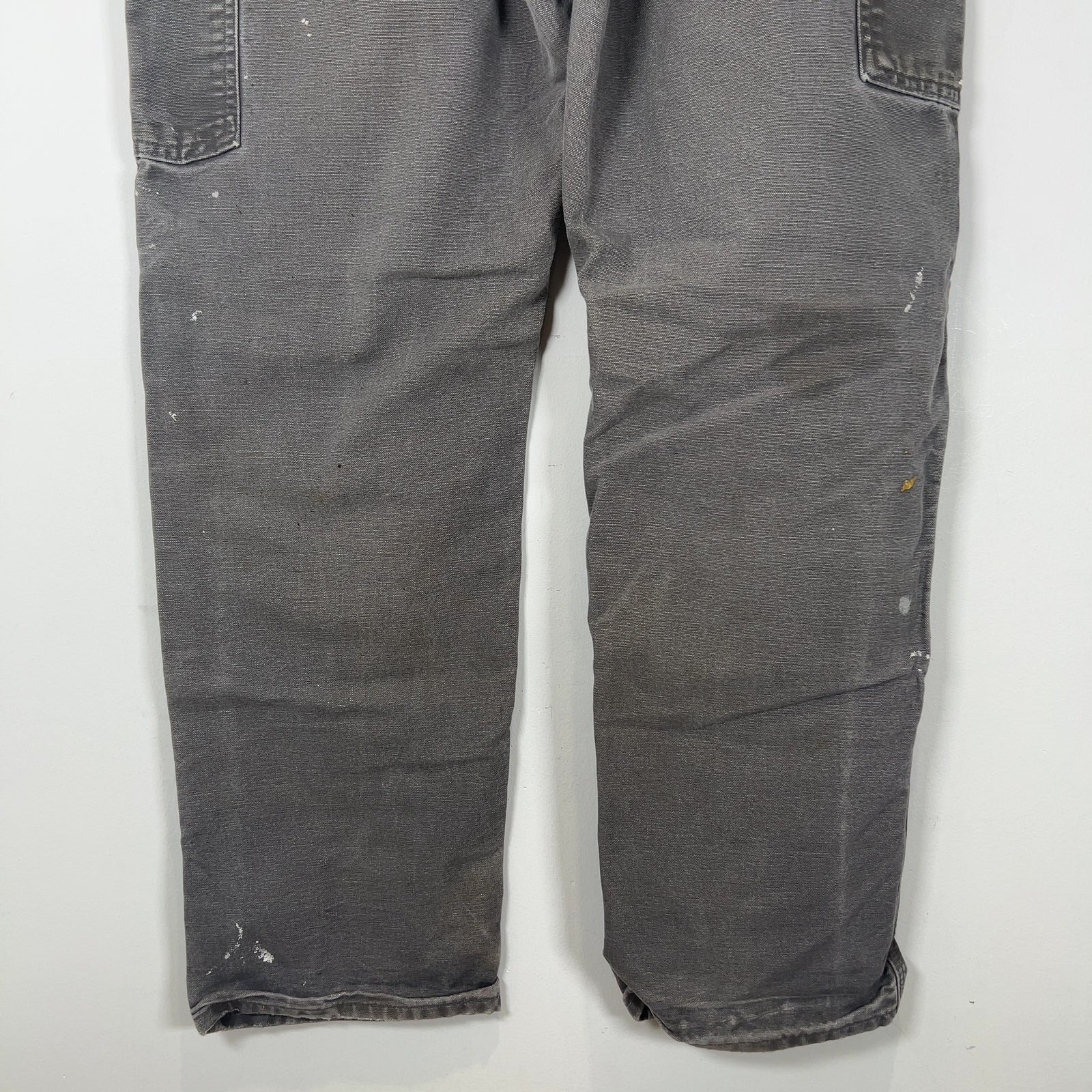 Carhartt Faded Grey Distressed 'Double Knee' Carpenter Pants