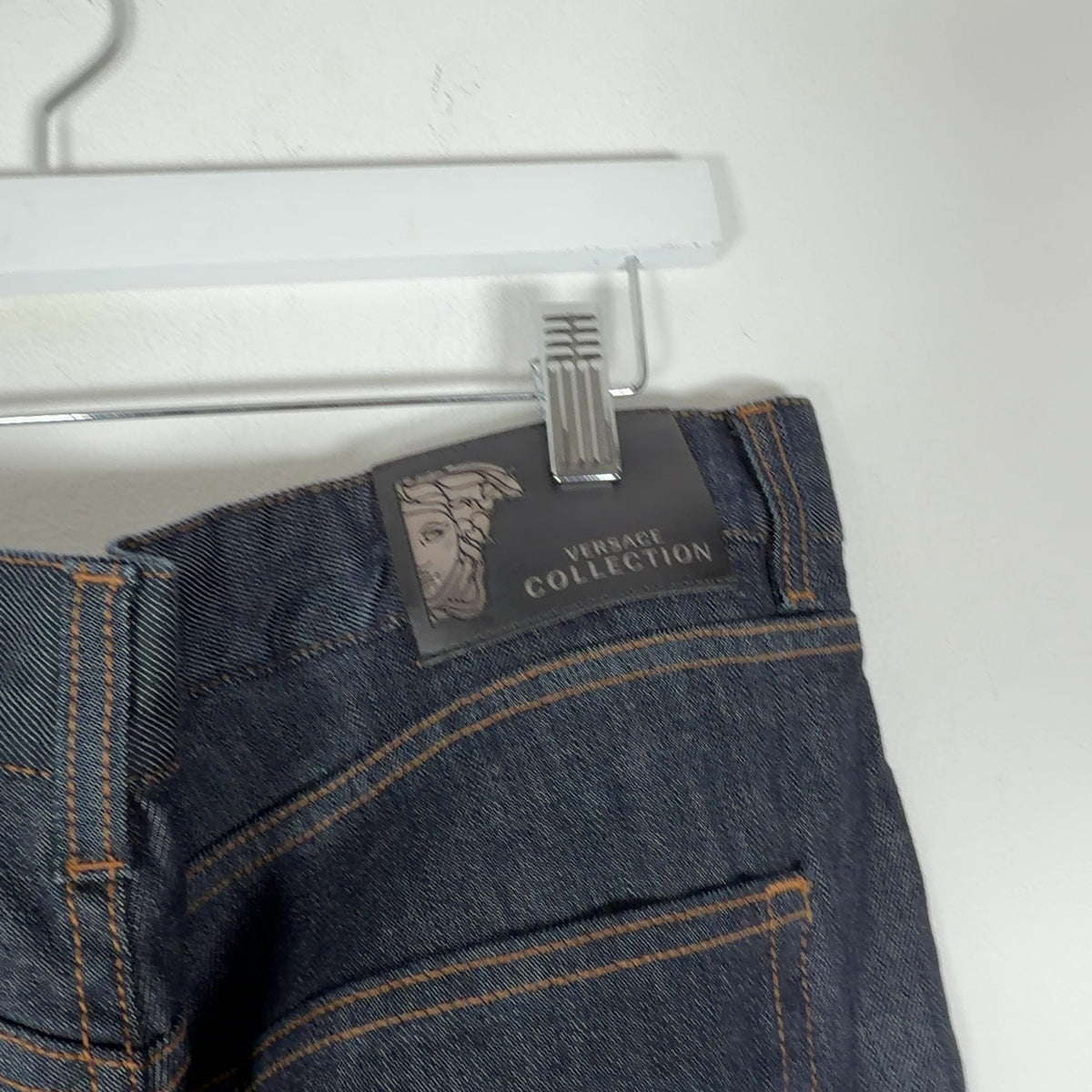 Versace Medusa Pocket Logo Straight Fit Denim Jeans