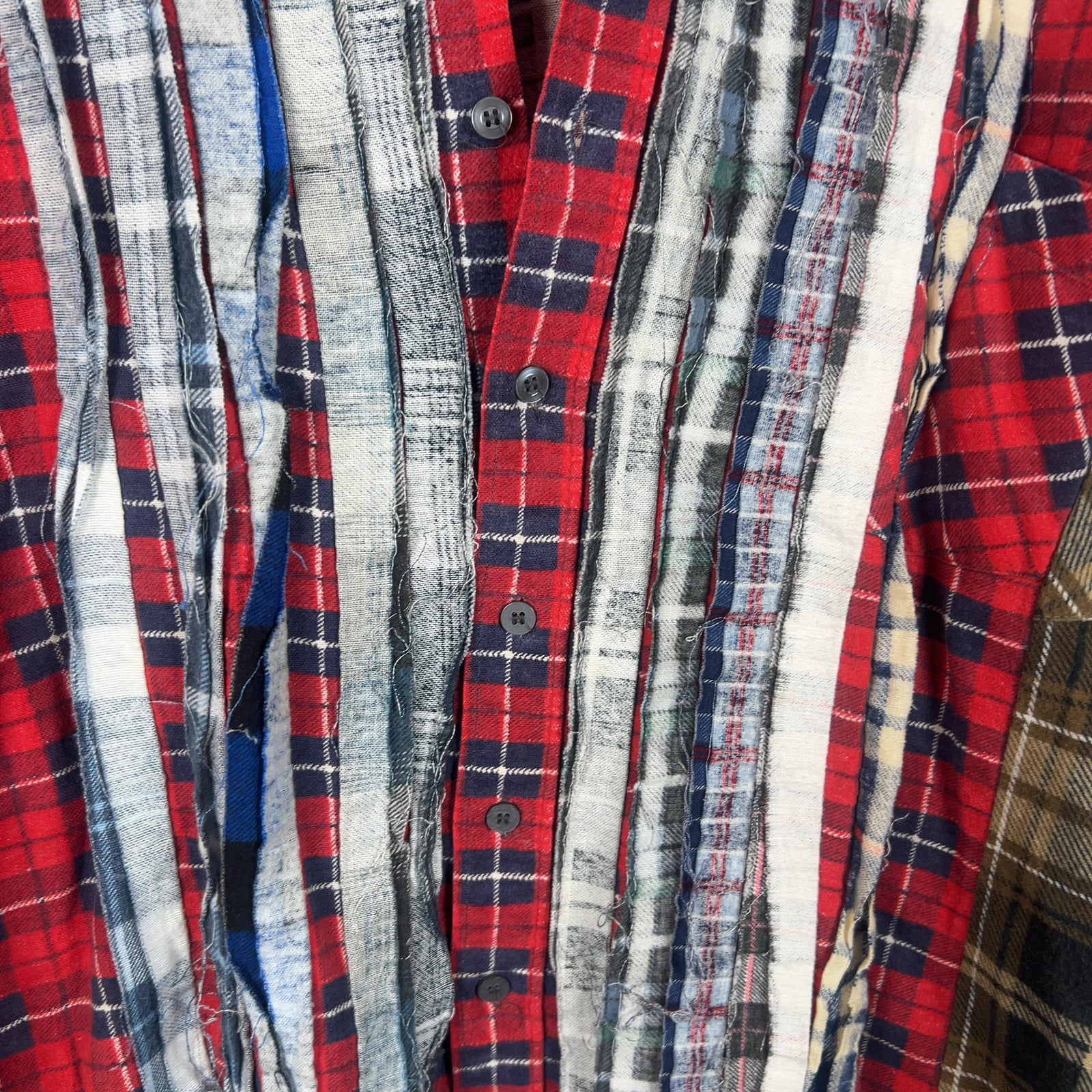 Needles Rebuild Ribbons Cut Flannel Shirt