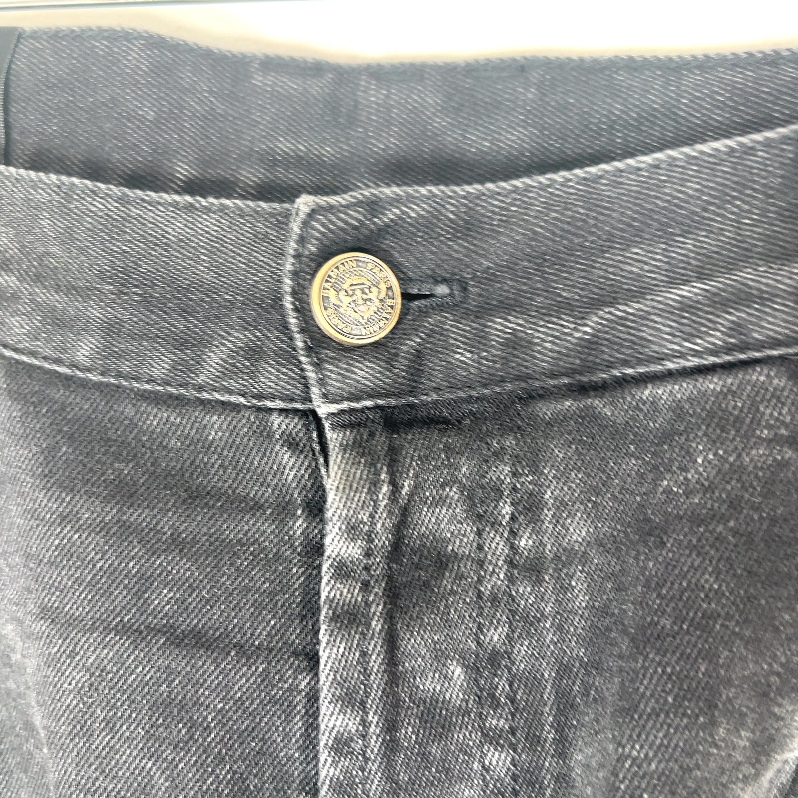 Balmain Slim Biker Denim Pants
