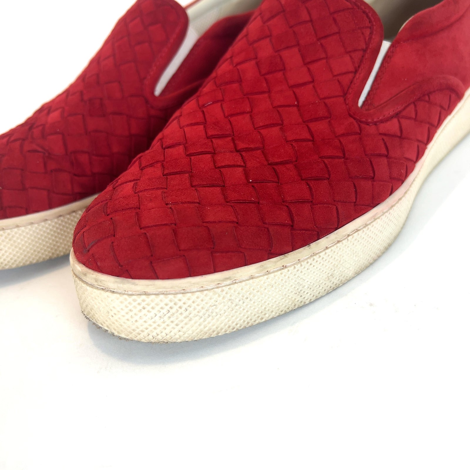 Bottega Veneta Intrecciato Weave Suede Lowtop Sneakers
