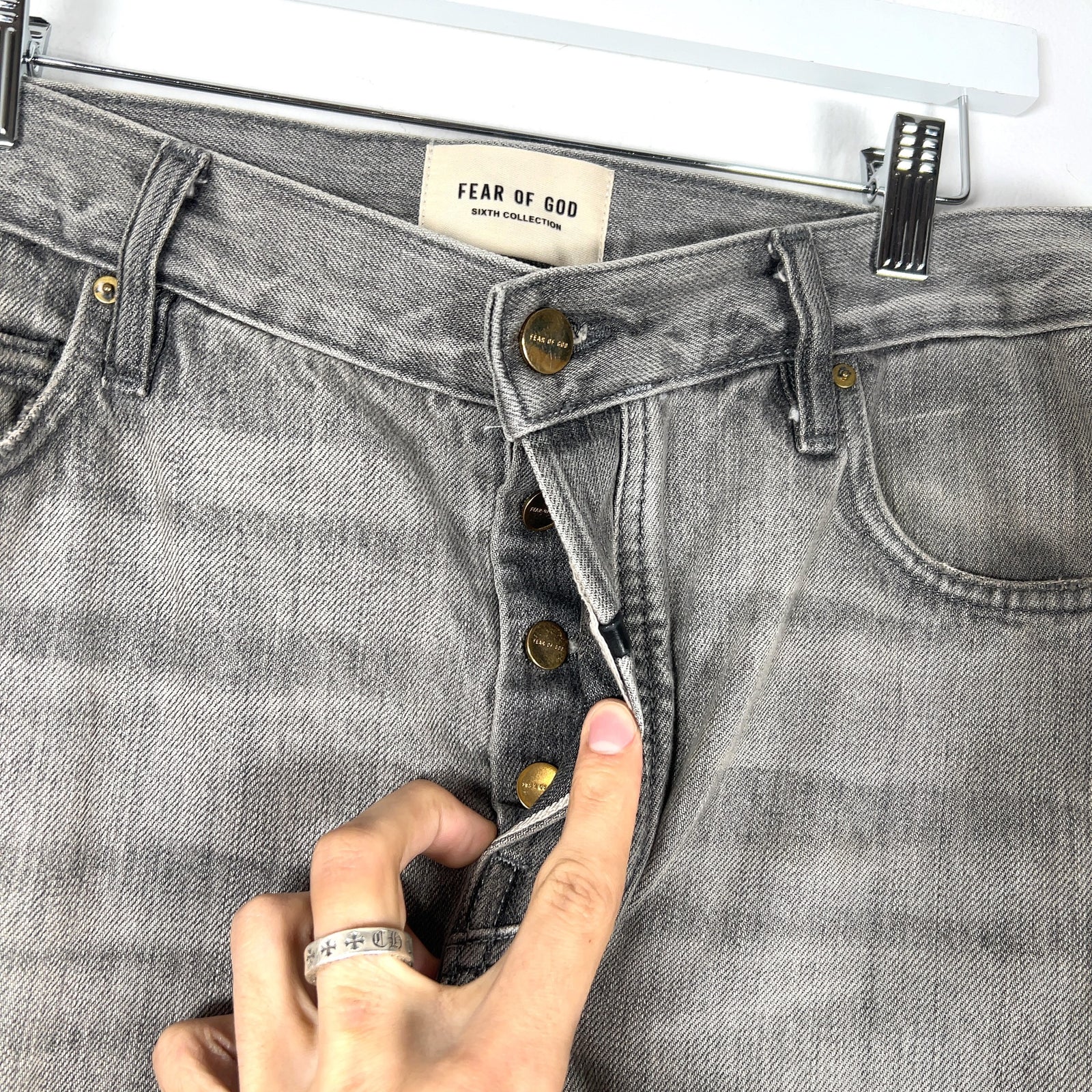 Fear of God 6th Collection Leather Tab Denim Jeans