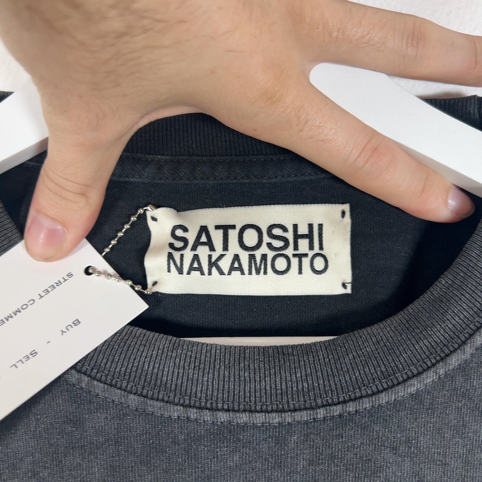Satoshi Nakamoto Studded Spell Out Logo T-Shirt