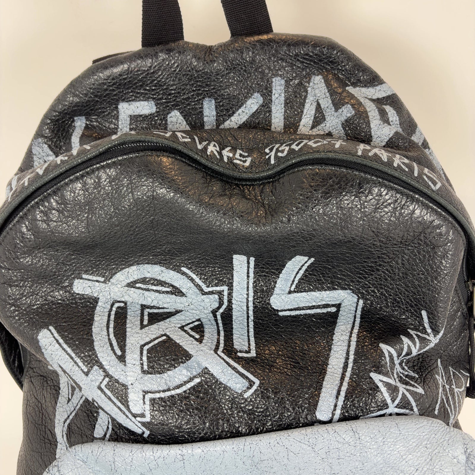 Balenciaga Graffiti Leather Explorer Backpack