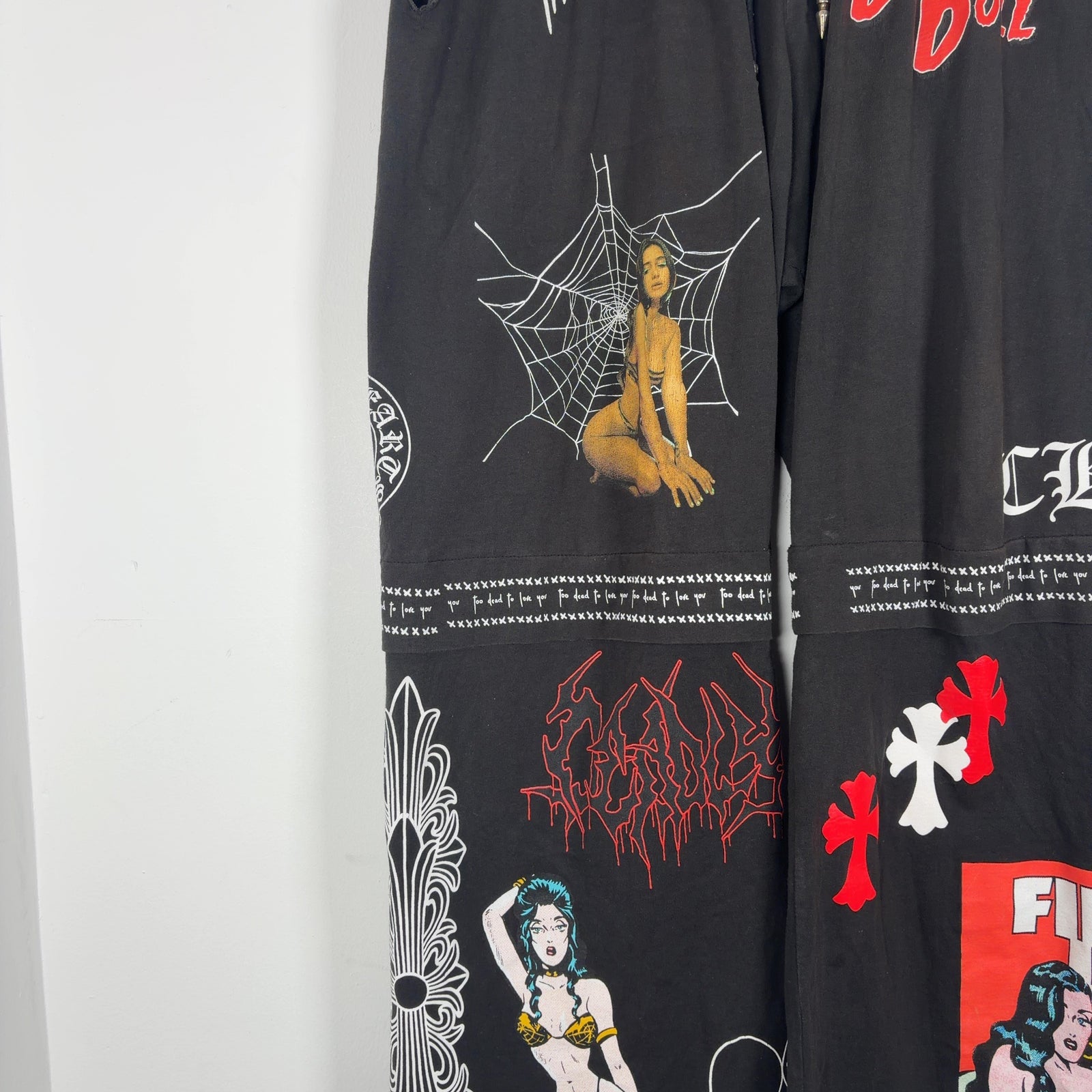 Chrome Hearts x Deadly Doll Patchwork Sweatpants