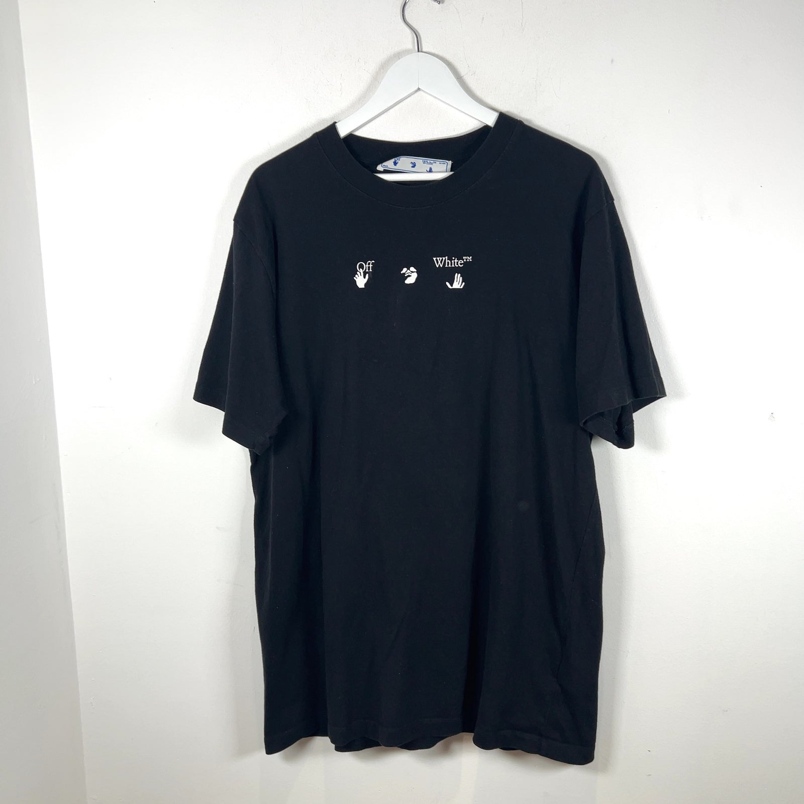 Off-White Blue Drip Arrow Graphic T-Shirts