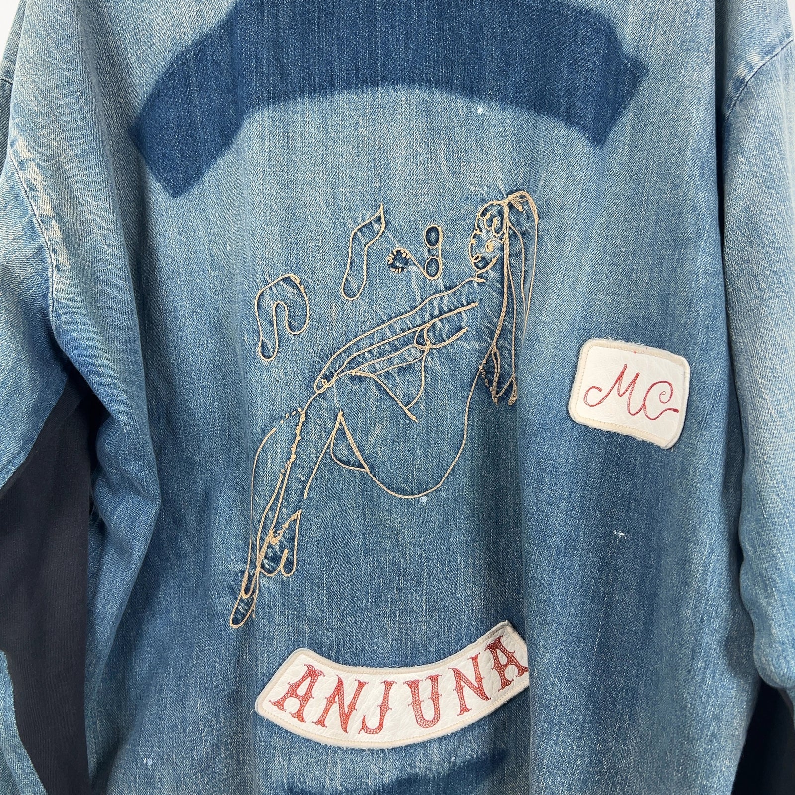 Kapital 'Anjuna MC' Patch Hybrid Sweatshirt