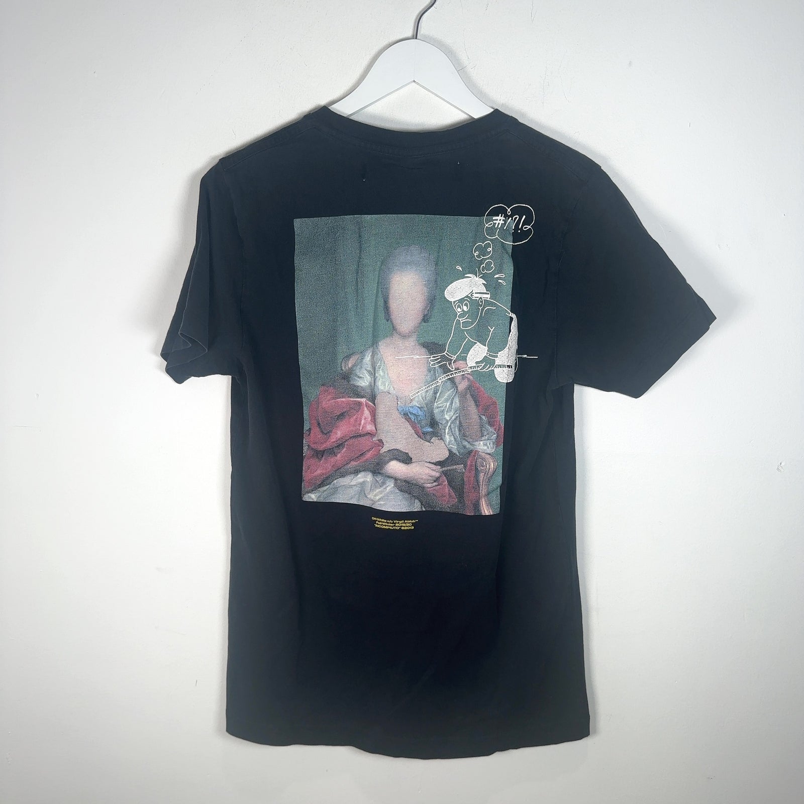 Off-White 'Incompiuta' Black Graphic T-Shirt