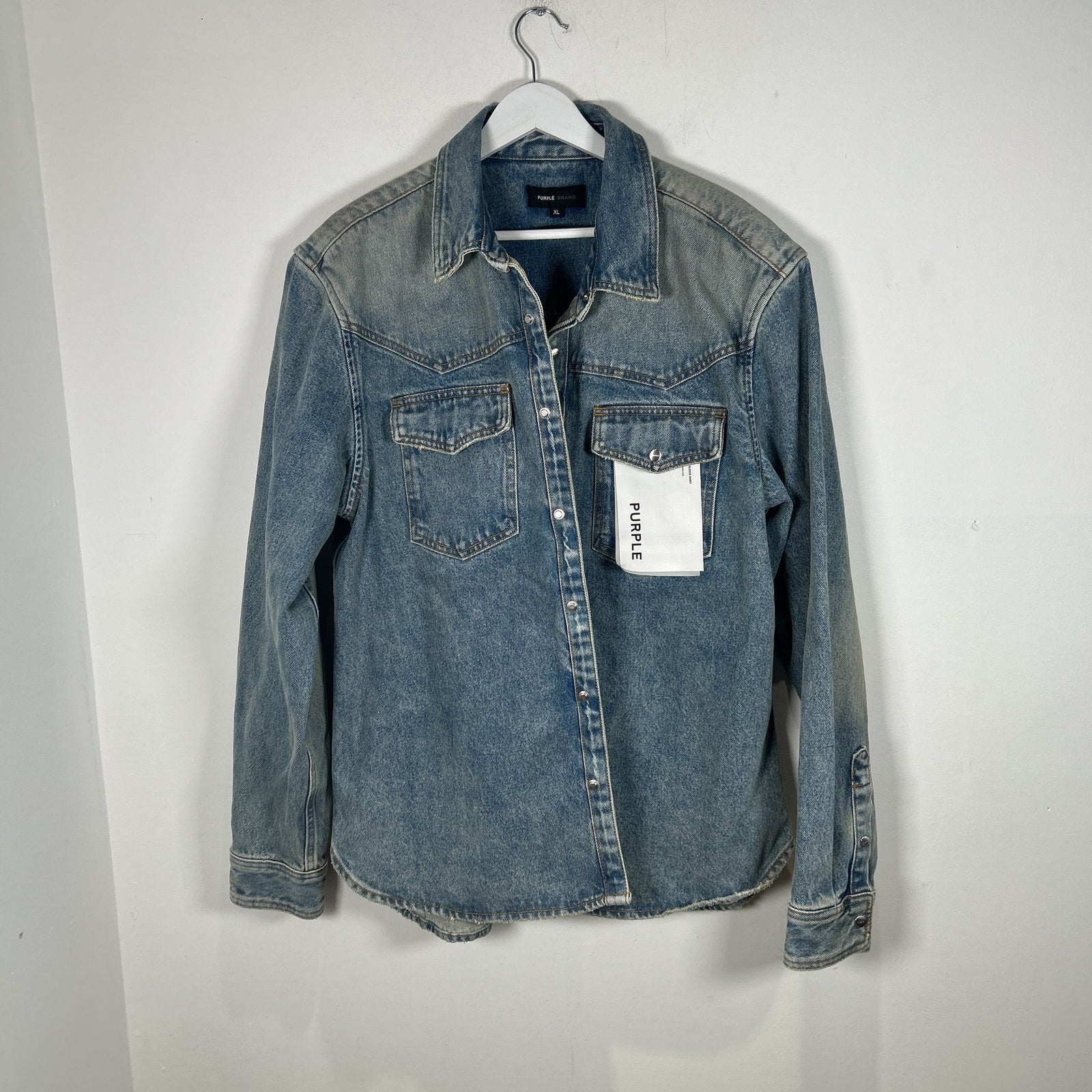 Purple Jeans Denim Overshirt Size Xl