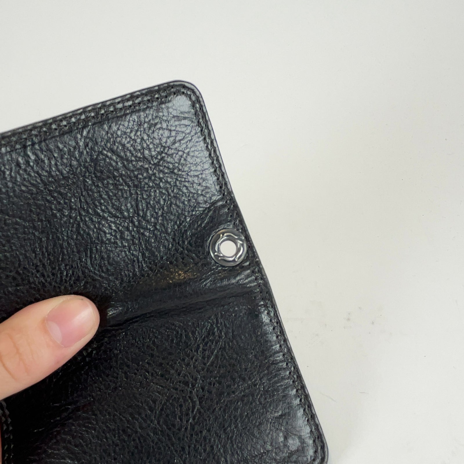 Chrome Hearts Leather Flip Card Holder