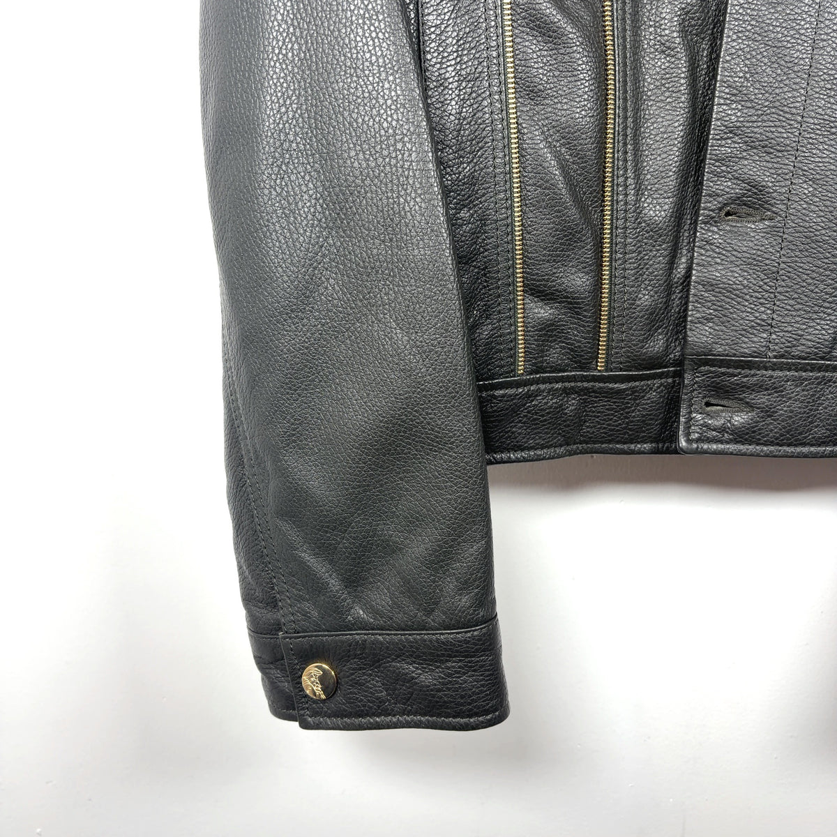 Versace Deer & Rabbit Fur Zipper Leather Jacket