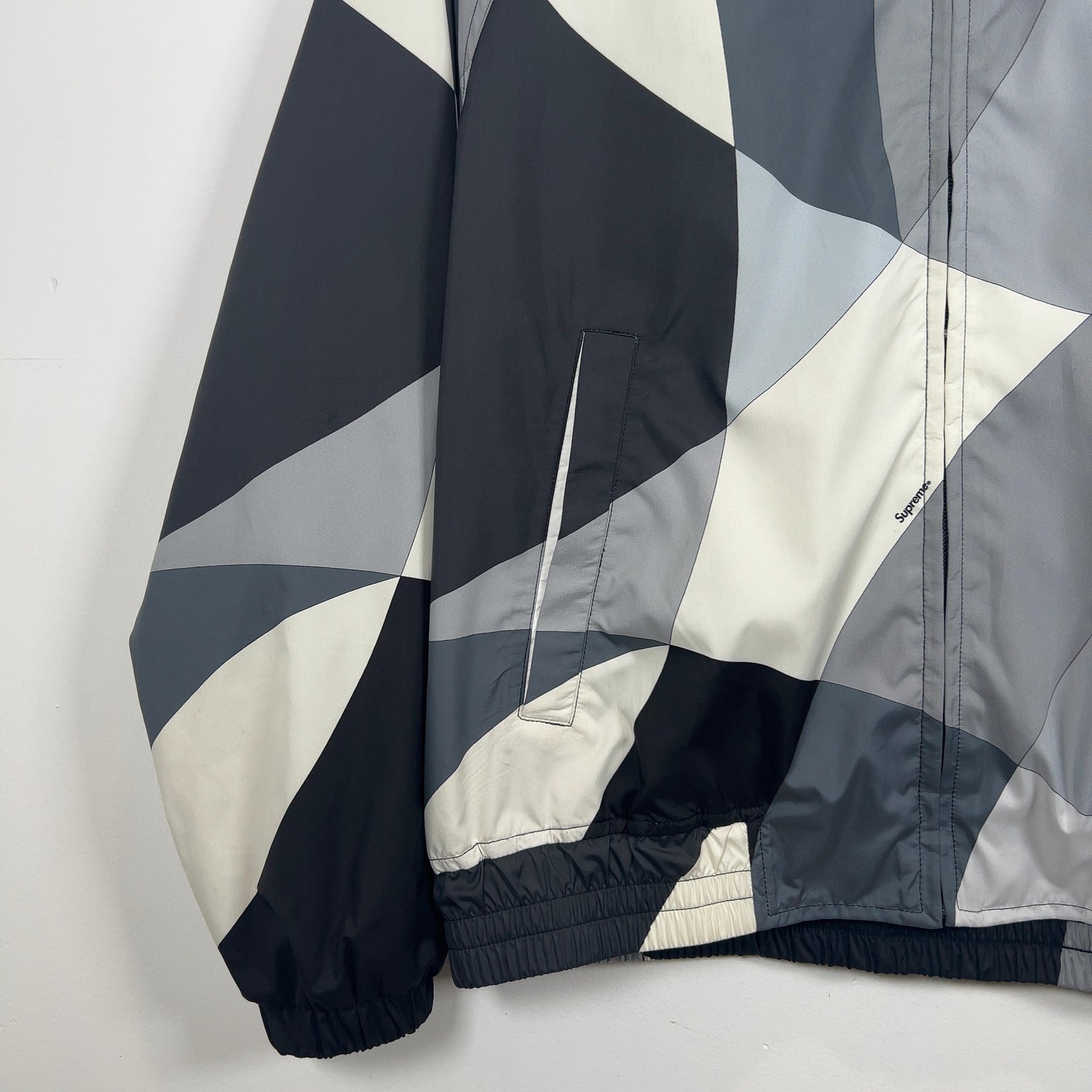 Supreme x Emilio Pucci Greyscale Color Block Sport Jacket