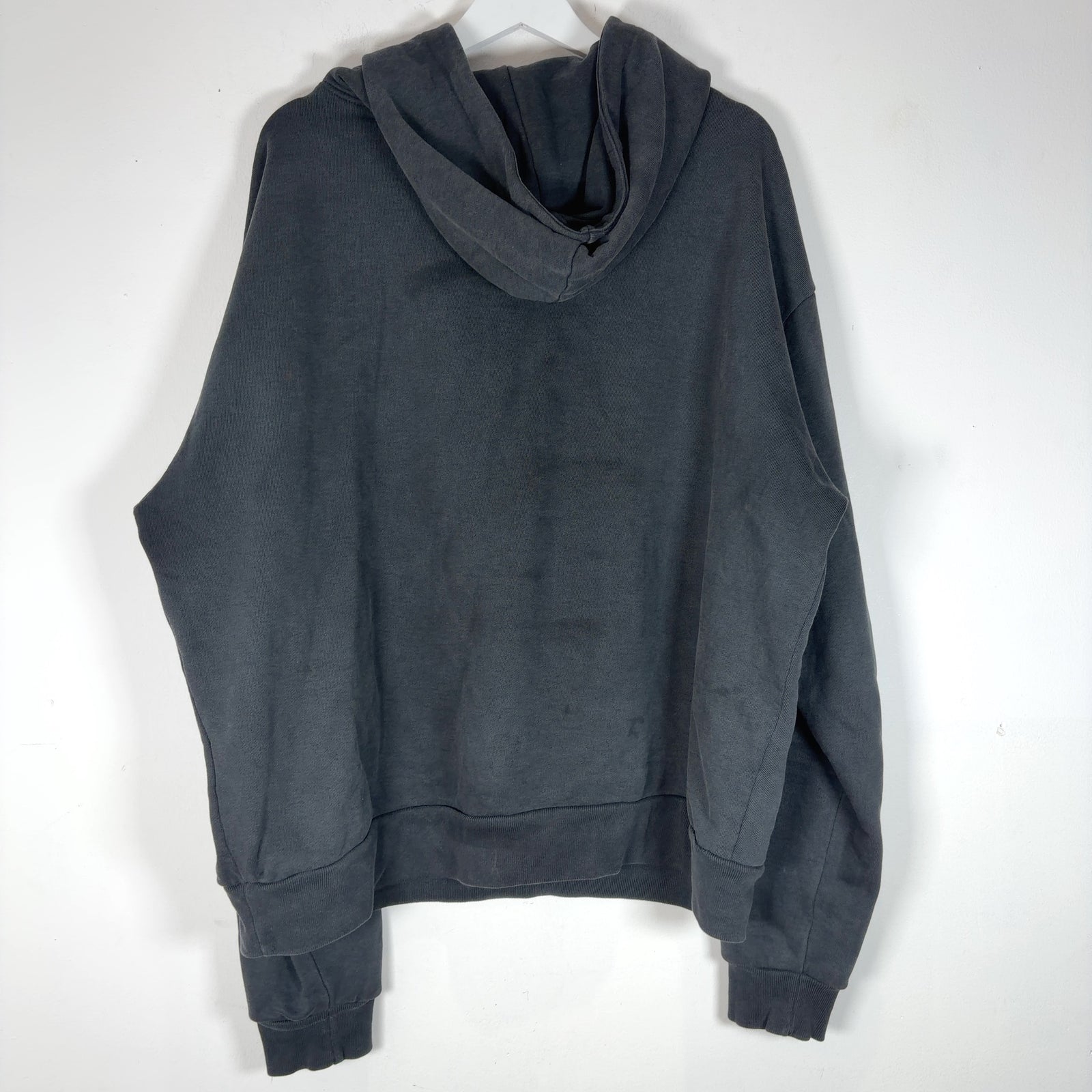 Satoshi Nakamoto Studded Logo Leather Patch Hoodie