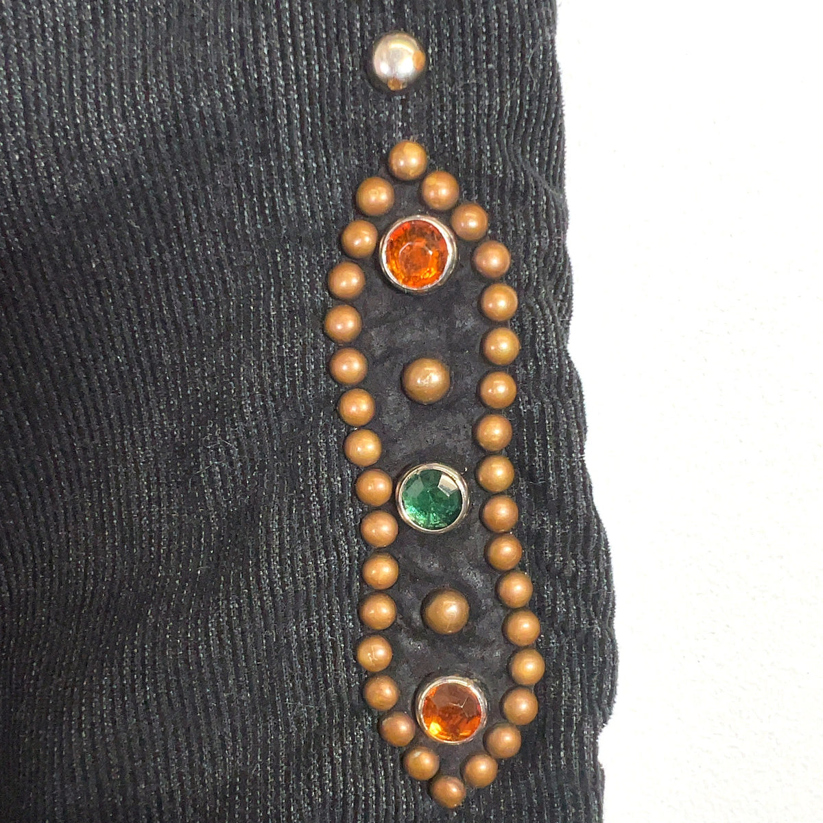 Kapital Black Corduroy Gemstone Pants