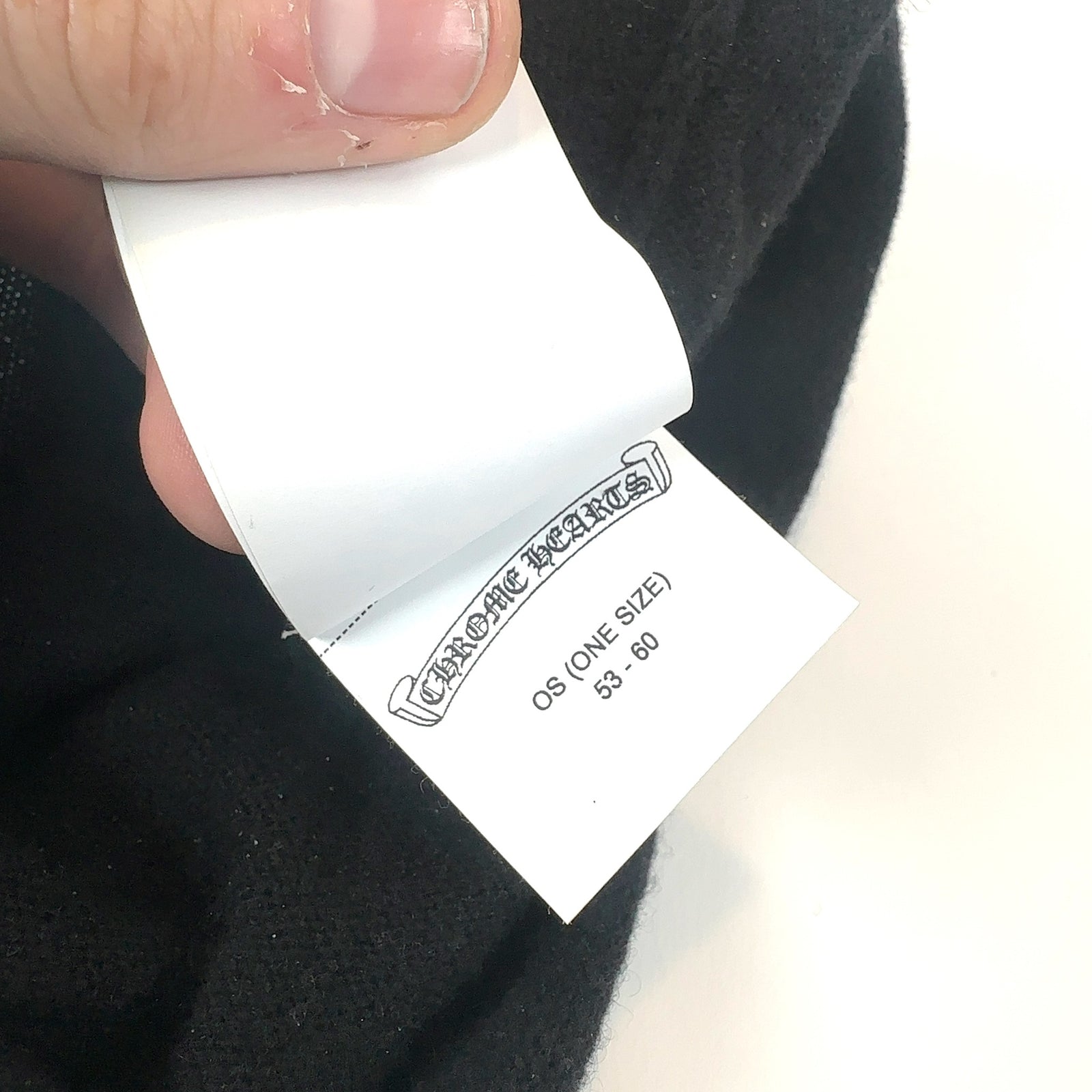 Chrome Hearts Blue Triple Cross Leather Patch Cashmere Beanie